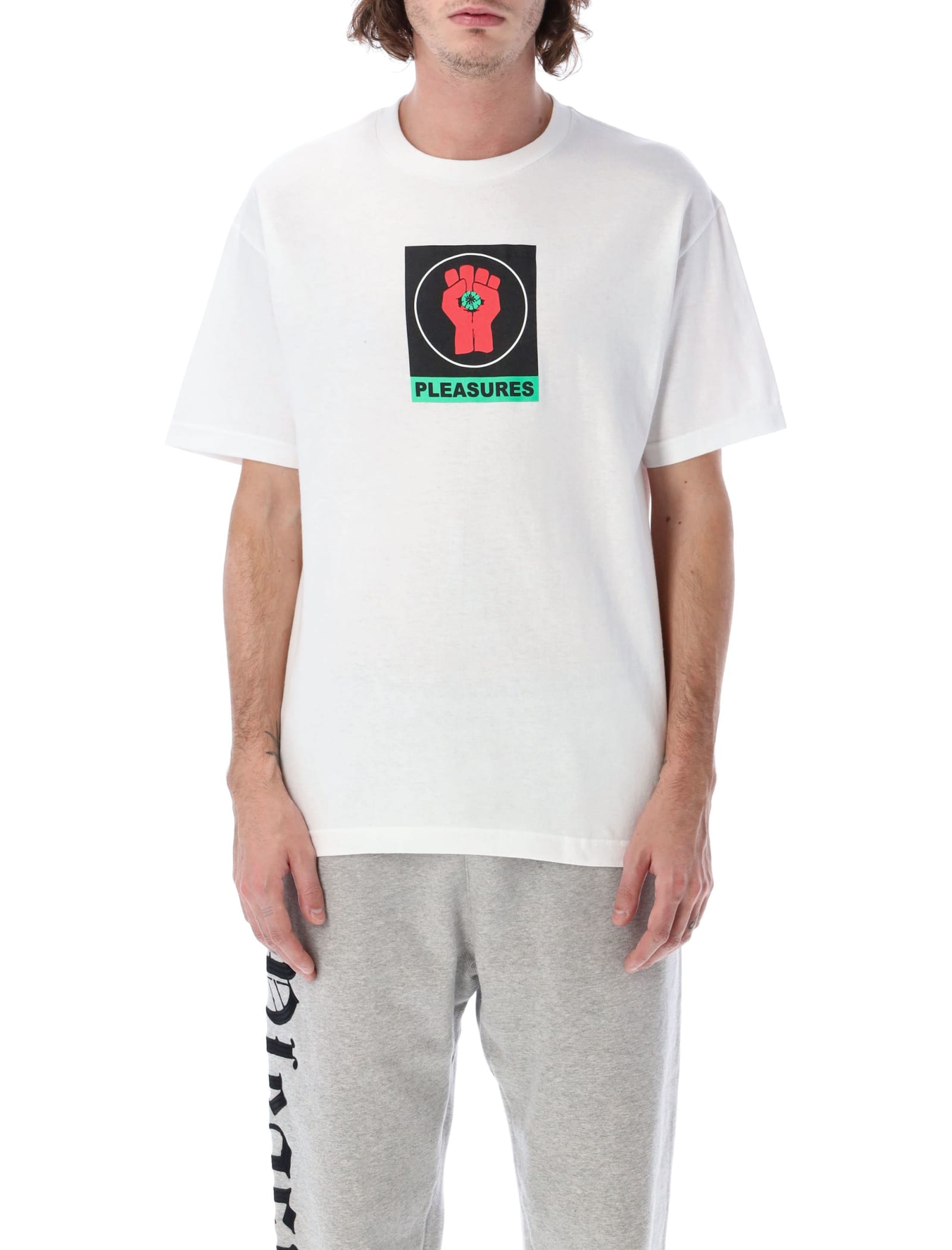 Pleasures Badge T-shirt In White