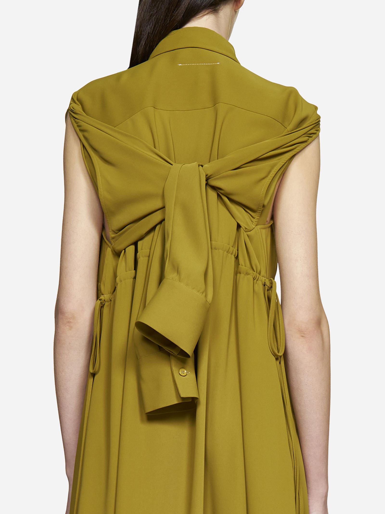 Mm6 Maison Margiela Woman Short Dress Military Green Size 8 Polyester In Green