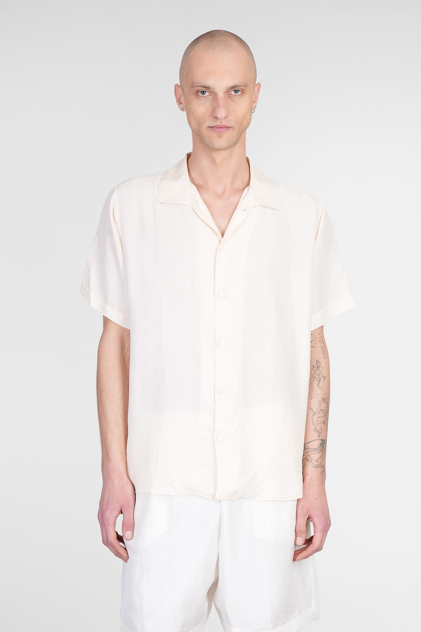 Sun Shirt In Beige Silk