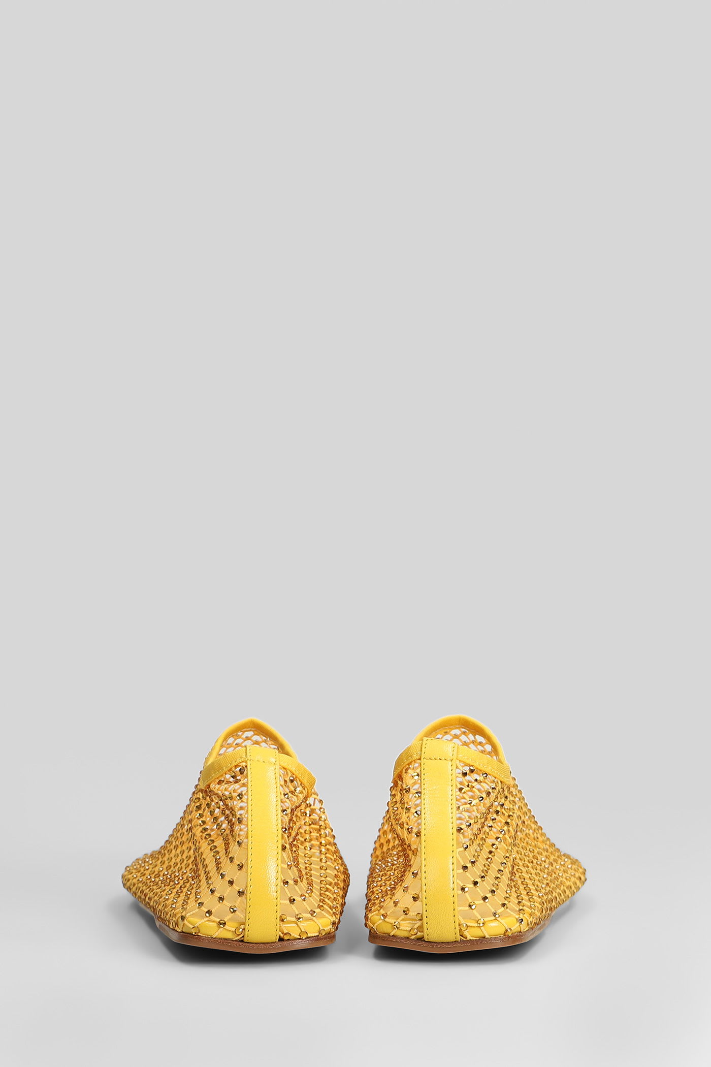 Christopher Esber Minette Flat Ballet Flats In Yellow Polyester In Yellow