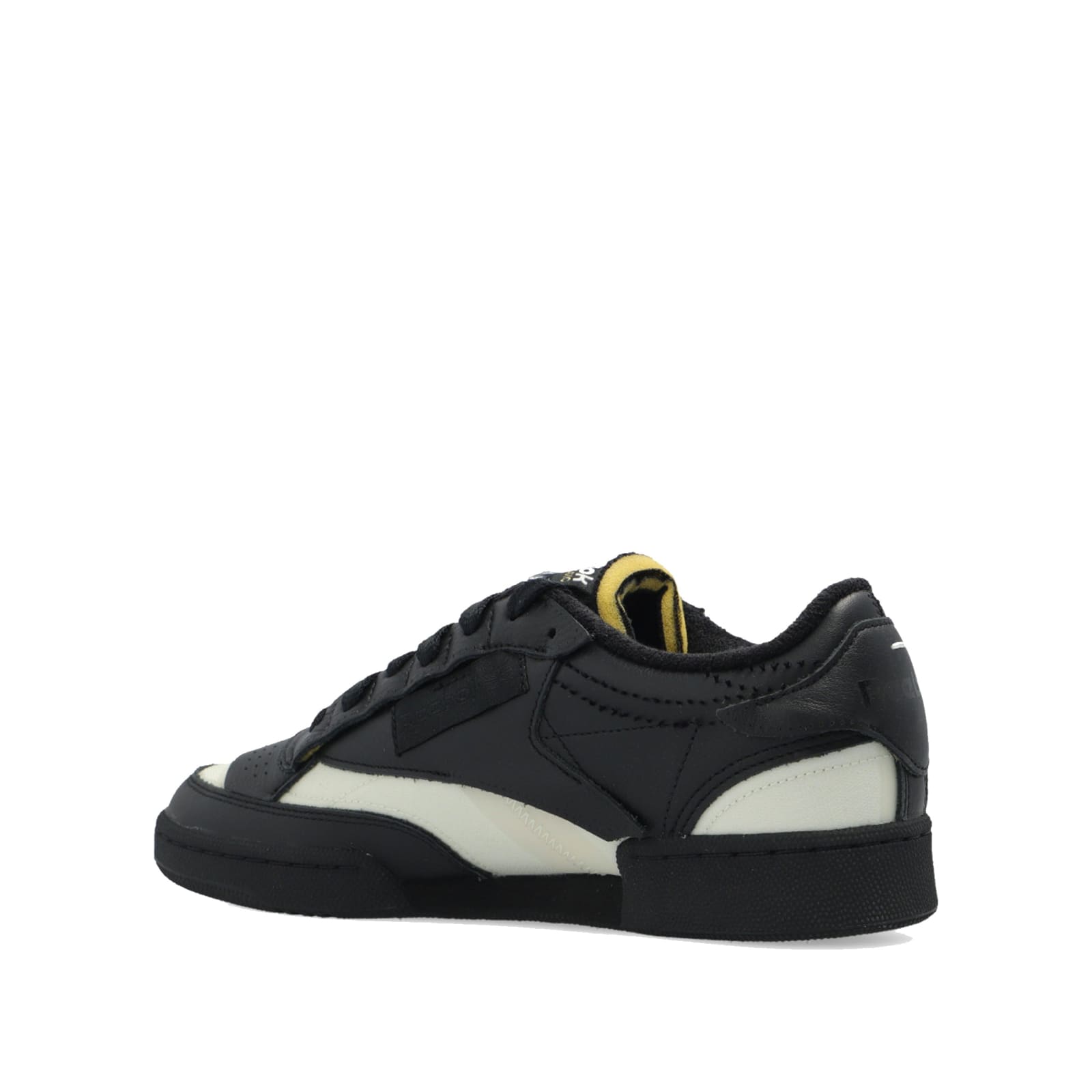 Shop Maison Margiela Leather And Fabric Sneakers In Black