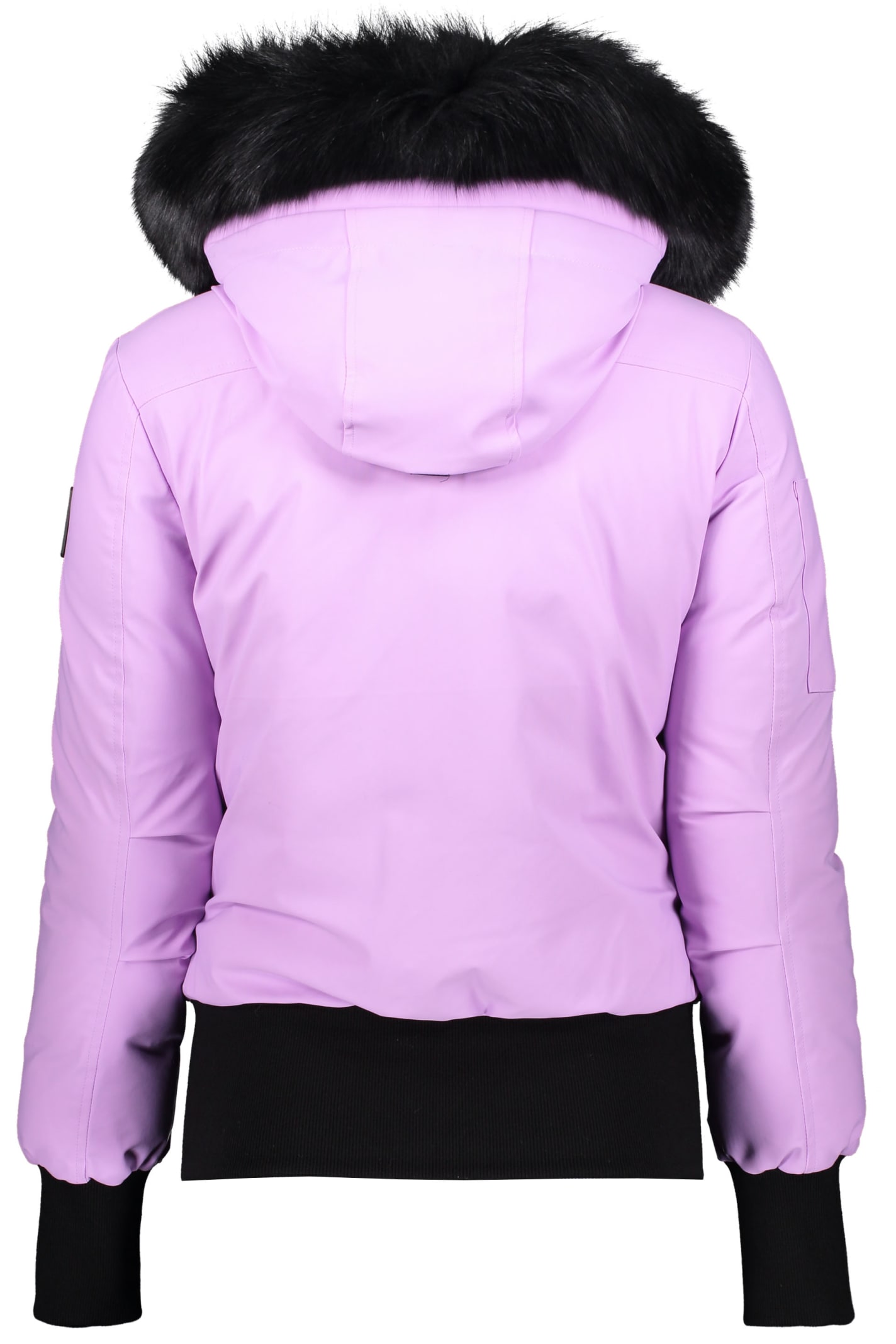 Shop Moose Knuckles Hooded Padded Bomber Jacket In Lilac