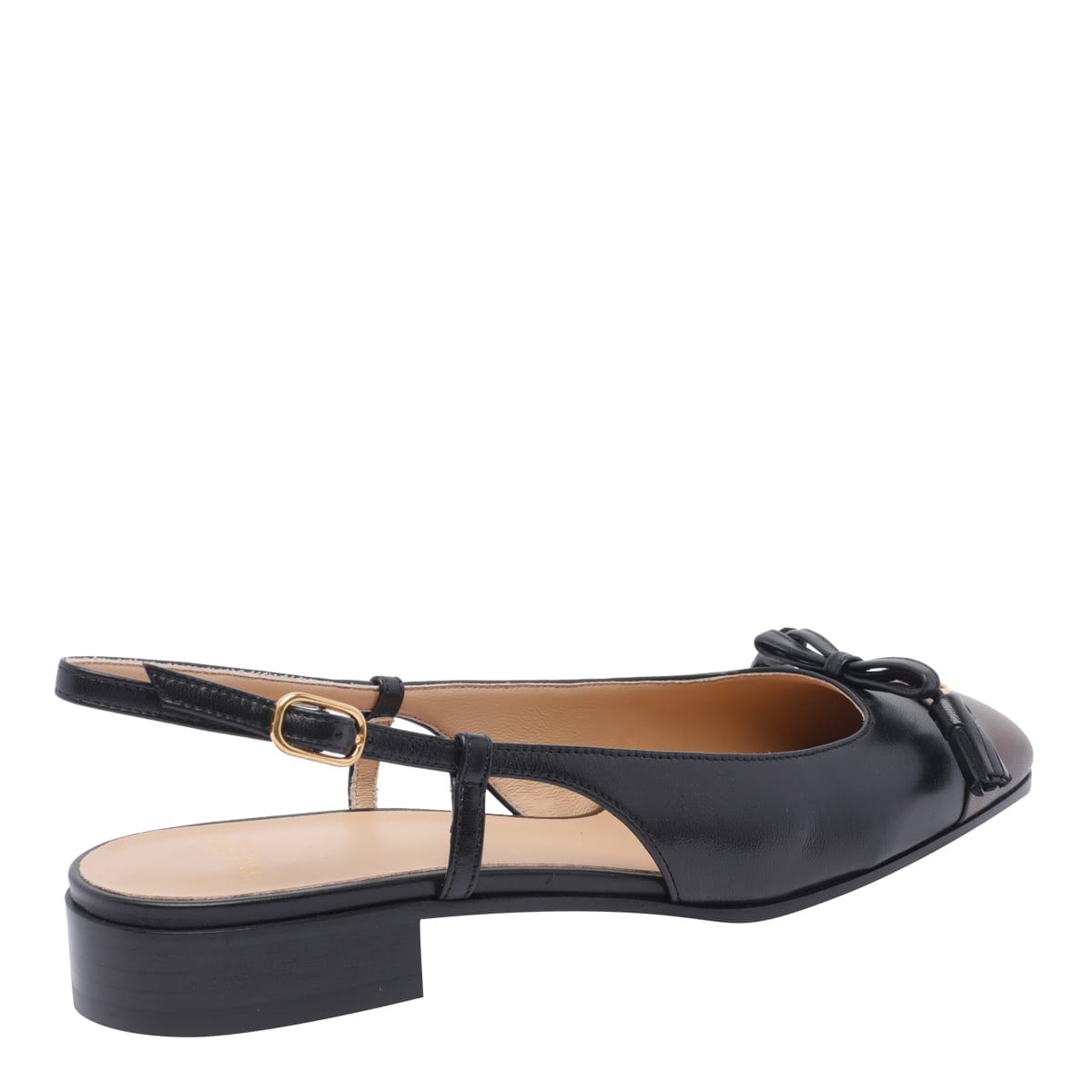 Valentino Valet Du Roi Leather Slingback Ballerina Flat