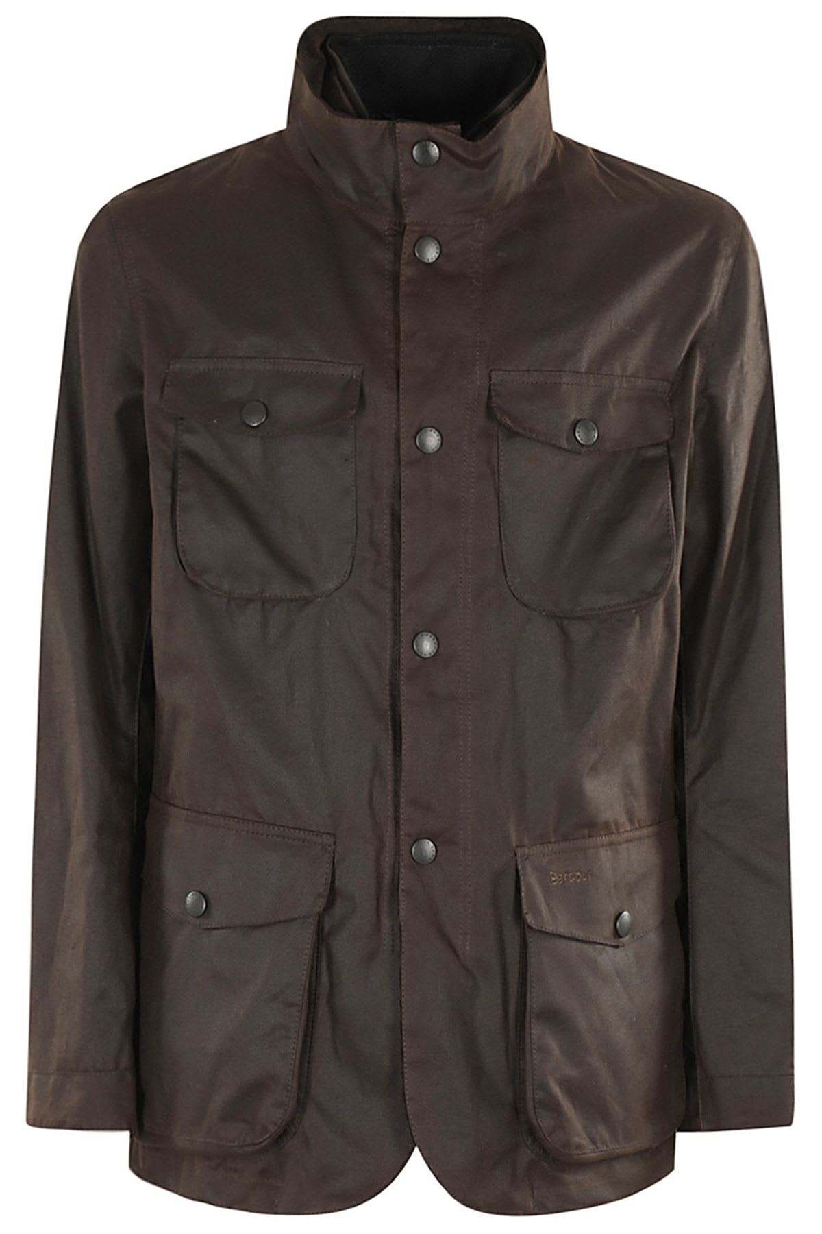 Barbour Ogston Waxed Jacket In Black