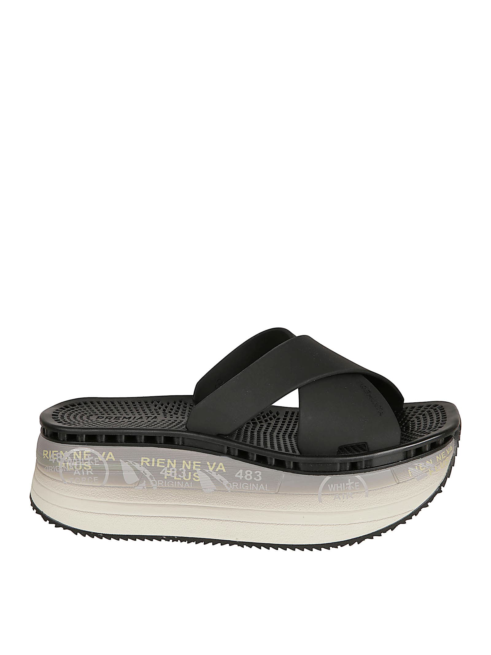 Premiata Moura Platform Sandals In Black