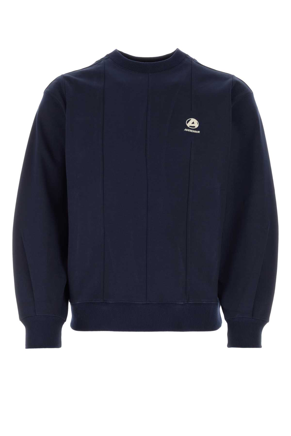 Navy Blue Cotton Blend Sweatshirt