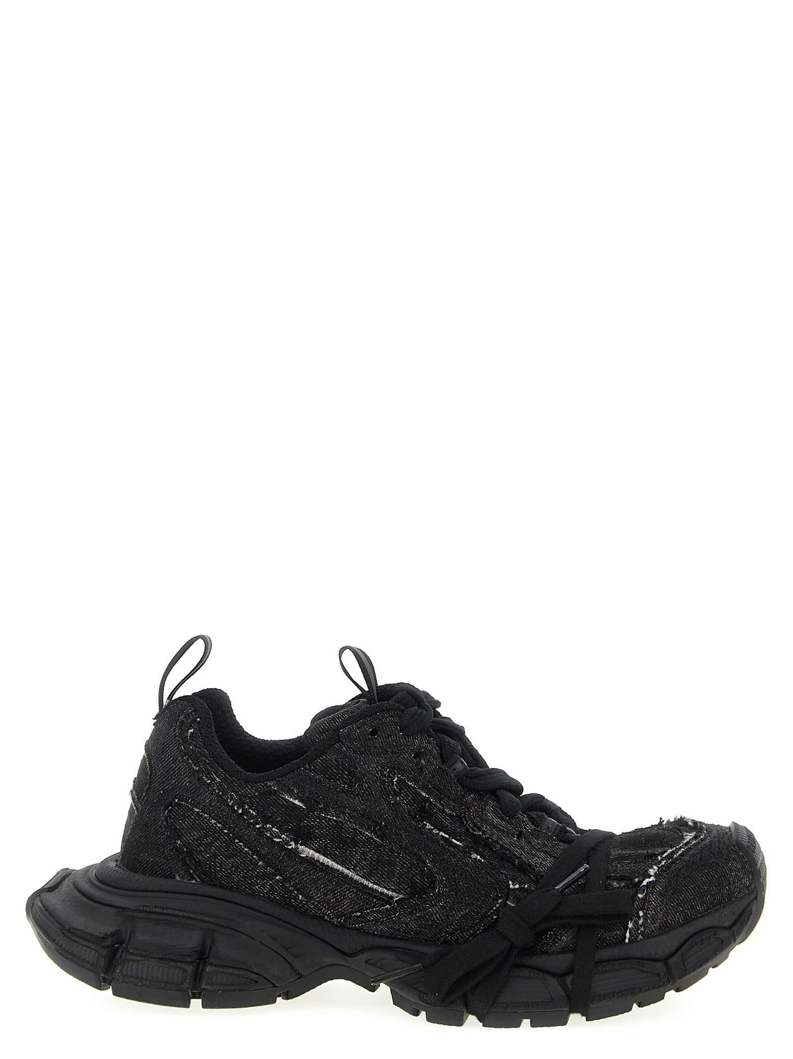 Balenciaga Embossed 3xl Sneakers In Black