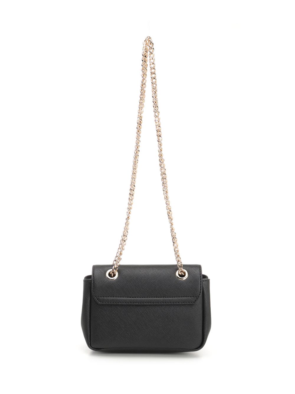 Vivienne Westwood Black Handbag With Orb Logo On The Front In Saffiano Effect Embossed Cotton Woman In Black