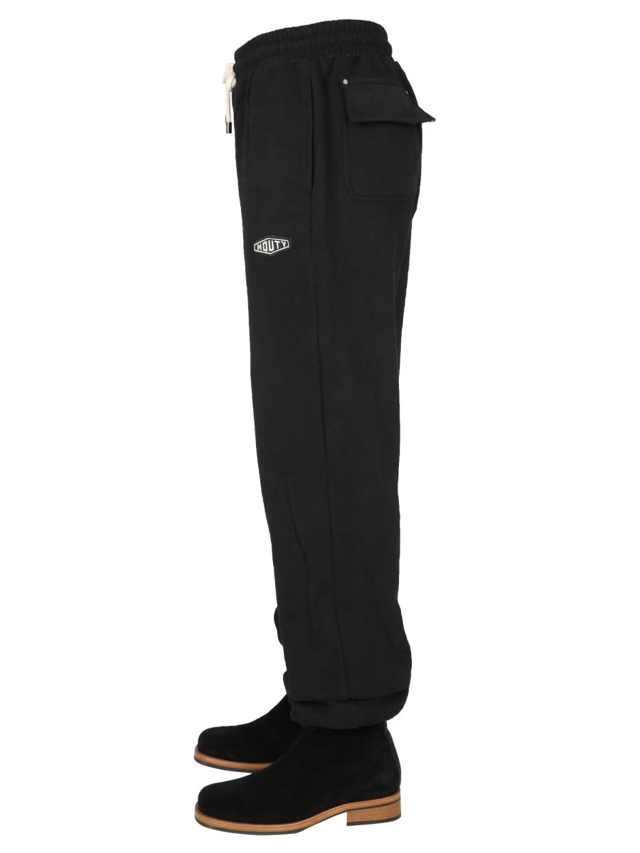 Shop Mouty Biggie Jogging Trousers In Black
