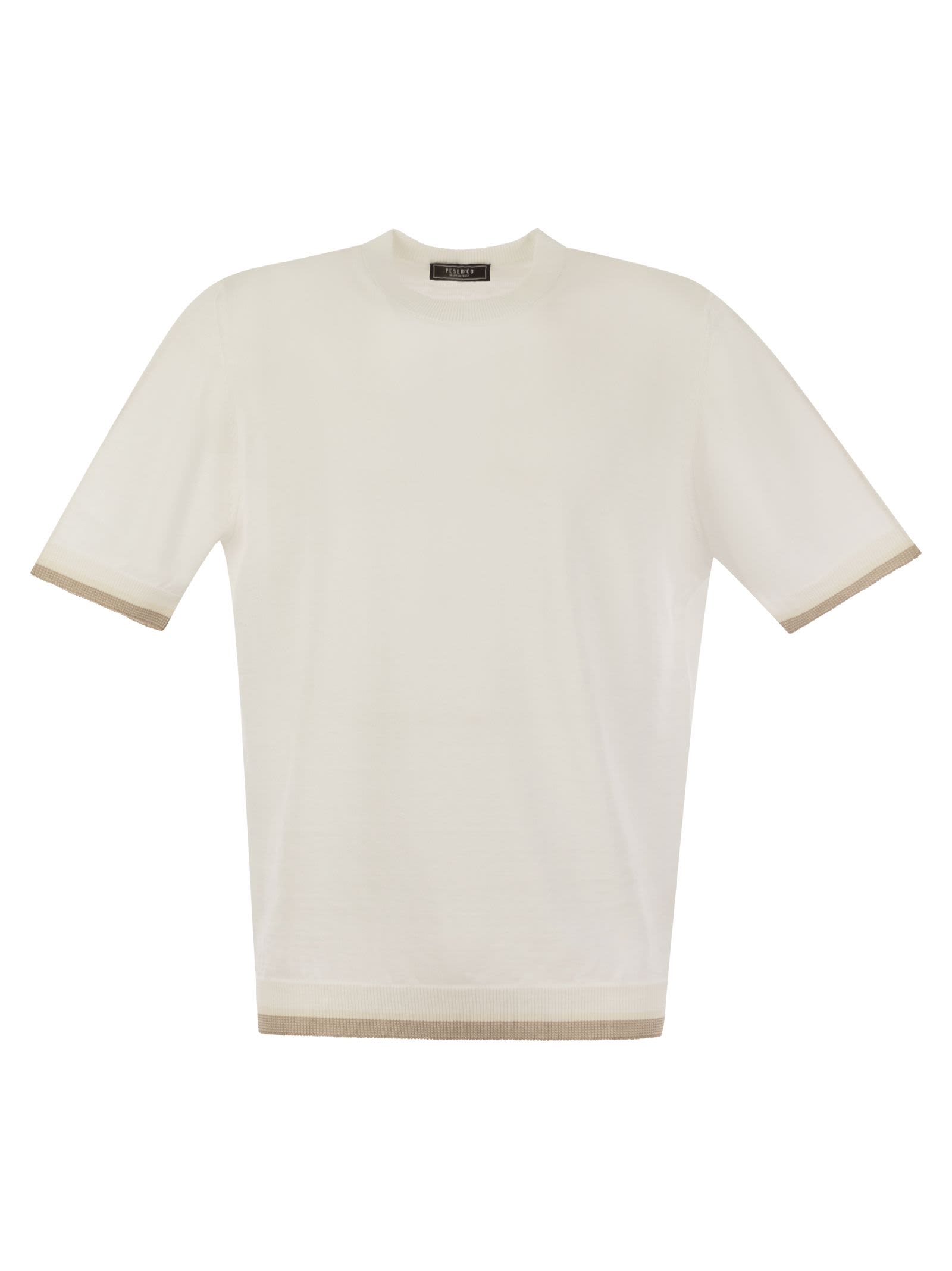 T-shirt In Linen And Cotton Yarn