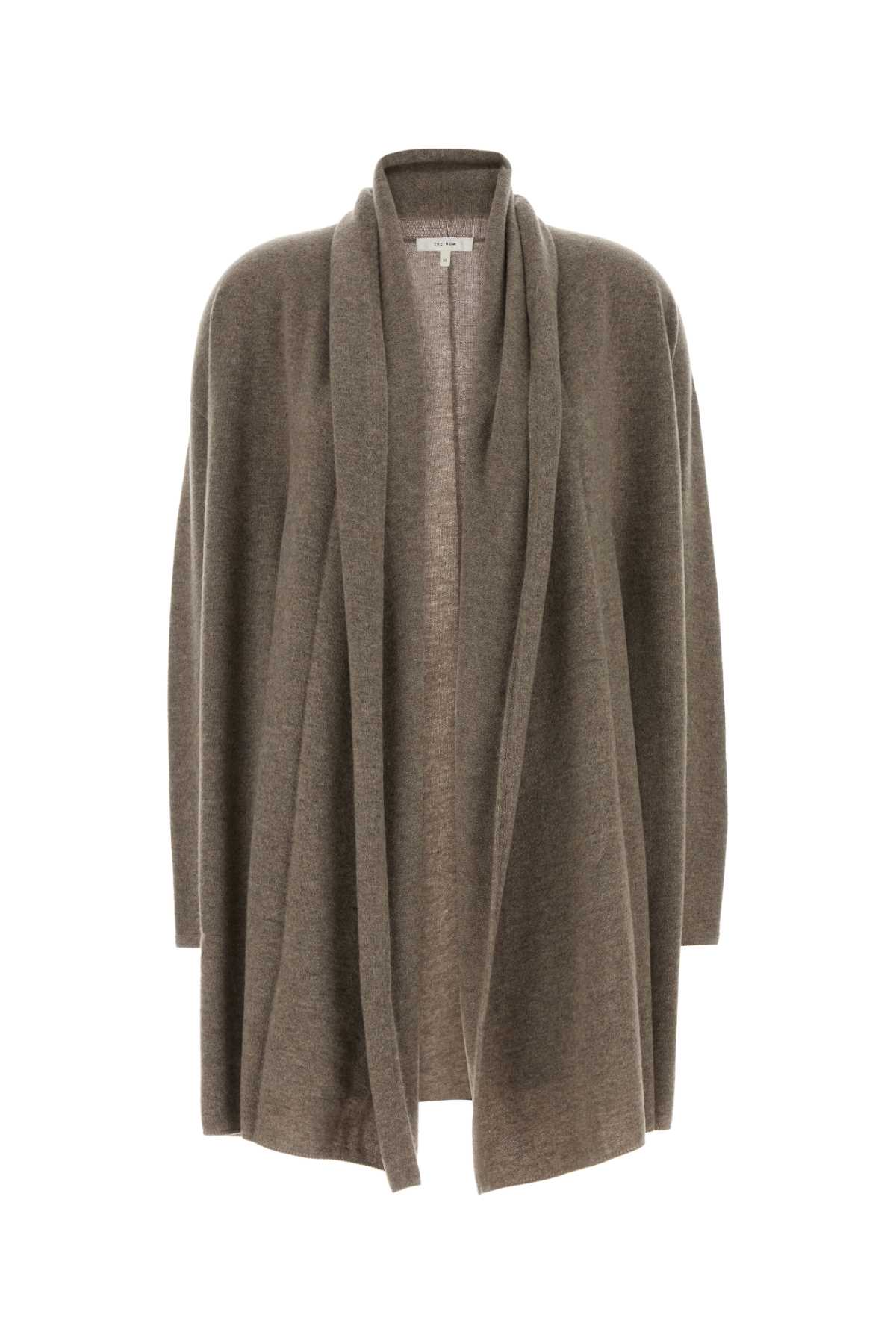 The Row Cappuccino Cashmere Merin Cardigan In Gray