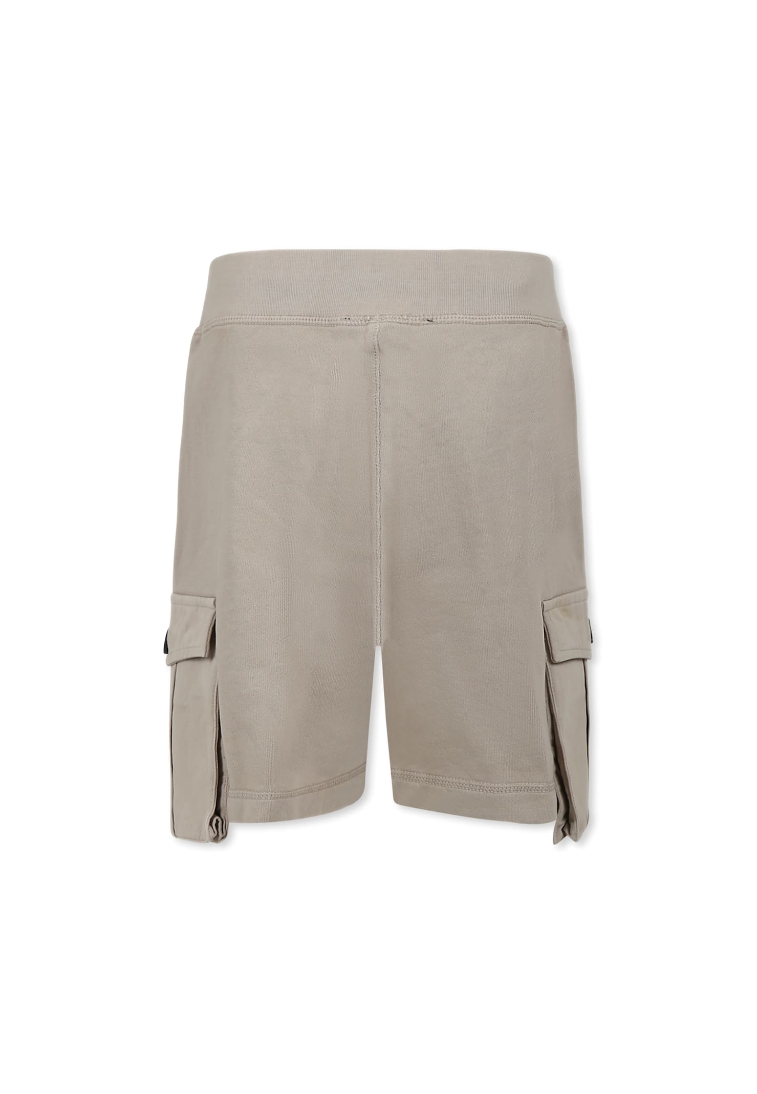 Shop Dsquared2 Beige Shorts For Boy With Logo