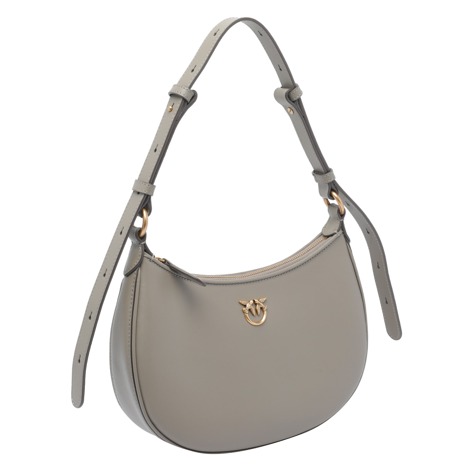 Pinko Half Moon Simply Shoulder Bag In Sand