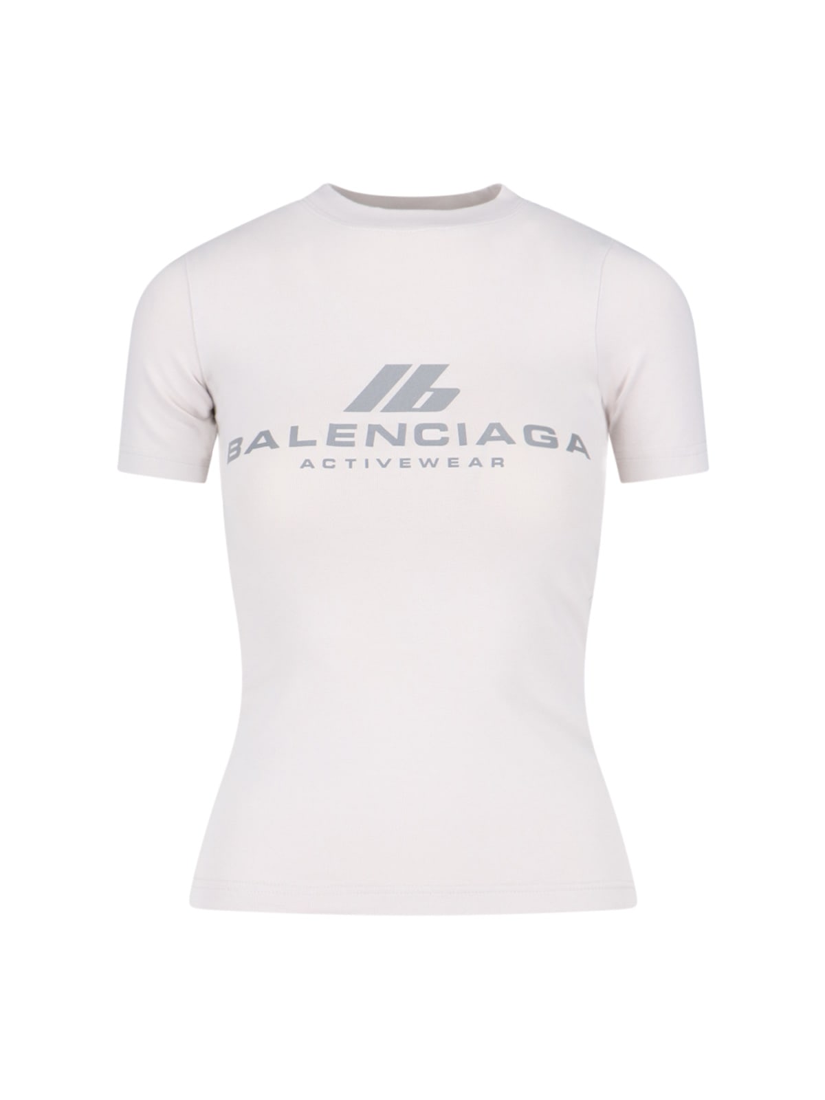 Shop Balenciaga Activewear Stretch Jersey T-shirt In White