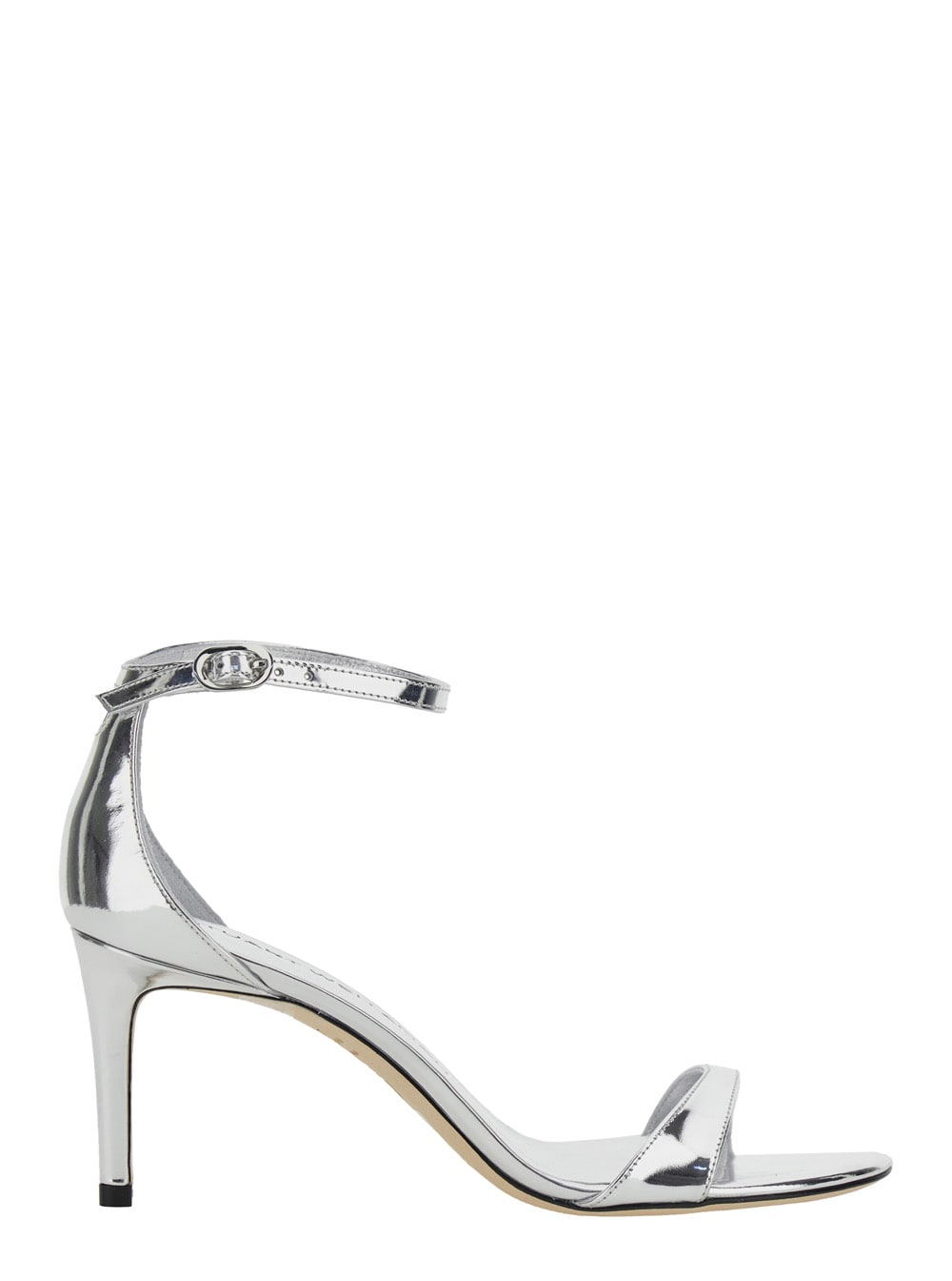 nudistarc Metallic Sandals With High Block Heel In Patent Leather Woman