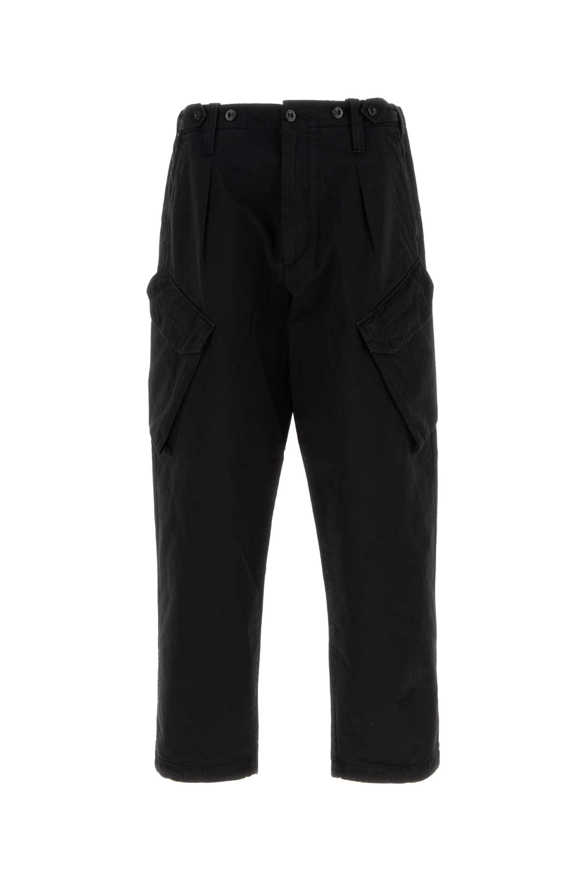 C. P. Company Black Cotton Cargo Pant