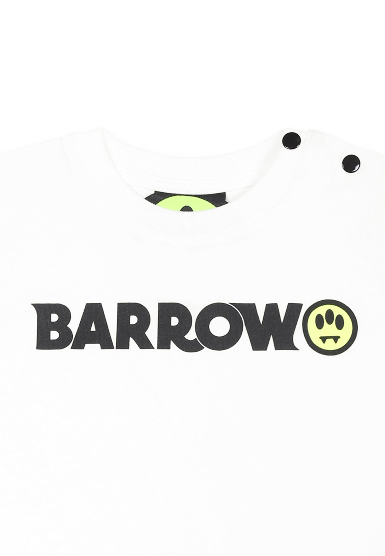 Barrow White T-shirt For Baby Girl With Logo In White