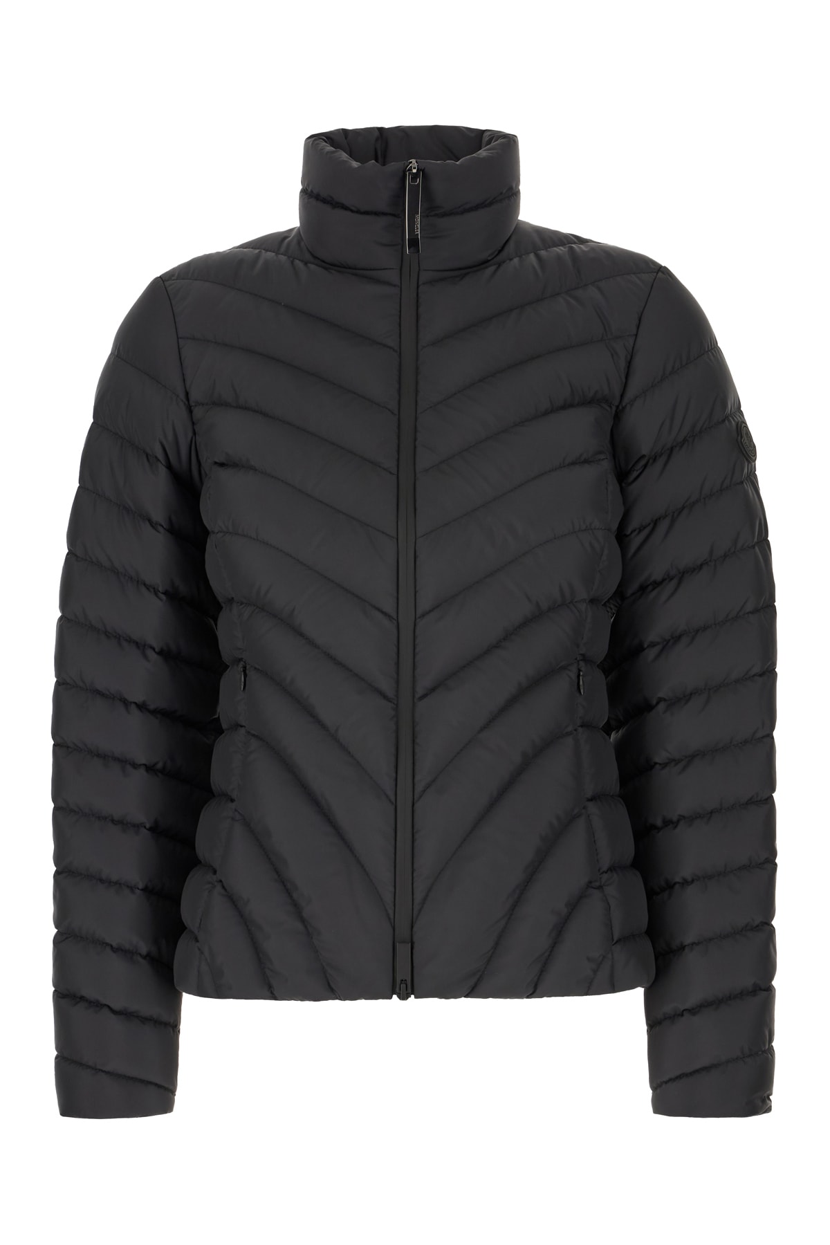 Moncler Slate Polyester Grange Down Jacket In Nero