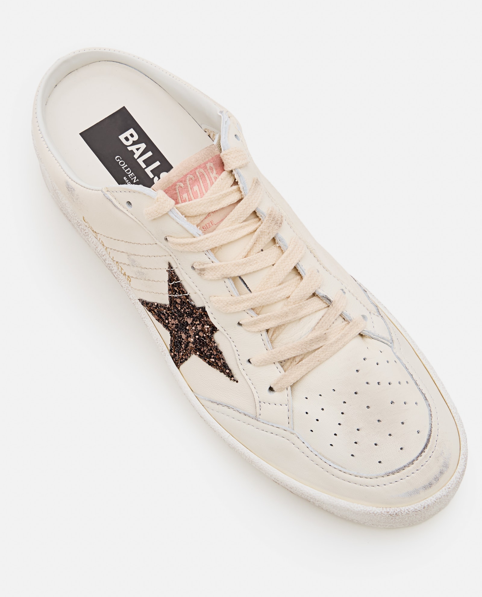 Shop Golden Goose Ballstar Sabot Sneakers In White