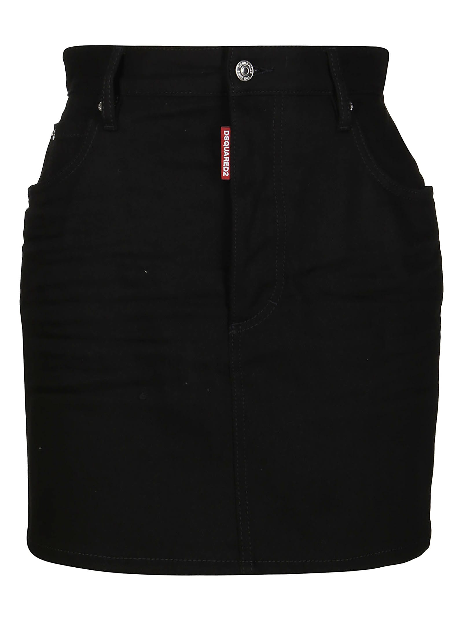 DSQUARED2 BLACK DENIM SKIRT,S80MA0002 S30564900