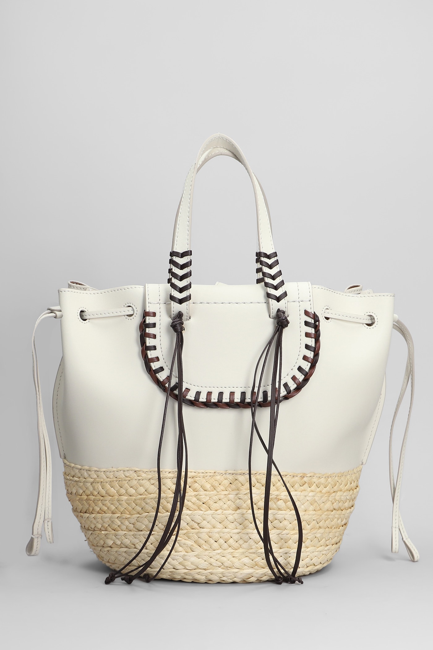 Cuba Lab Bolero Tote In Beige Raffia In Neutral