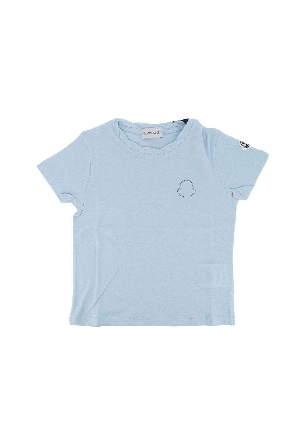 Moncler T-shirt In Azzurro