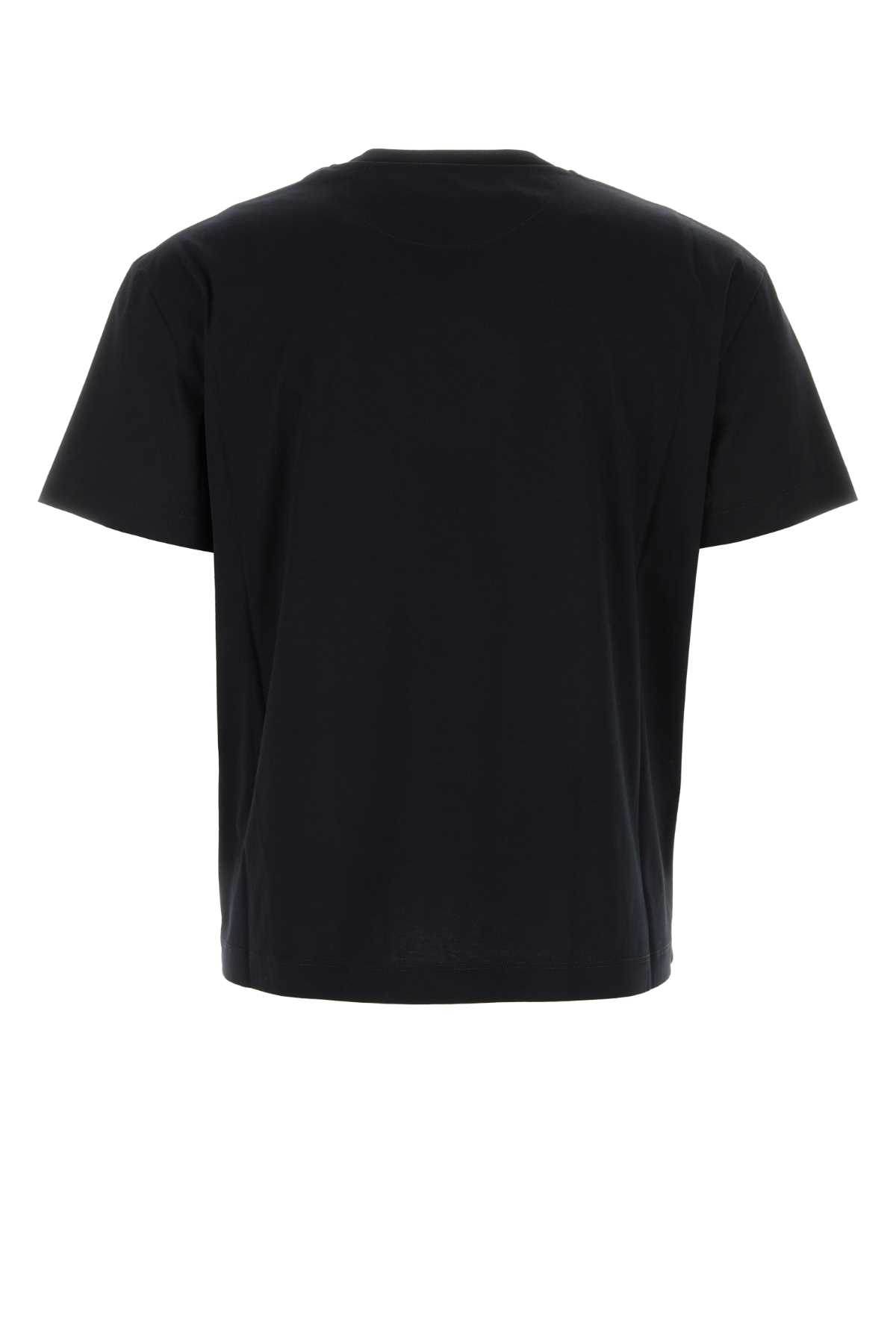 Shop Valentino Black Cotton T-shirt In Nero