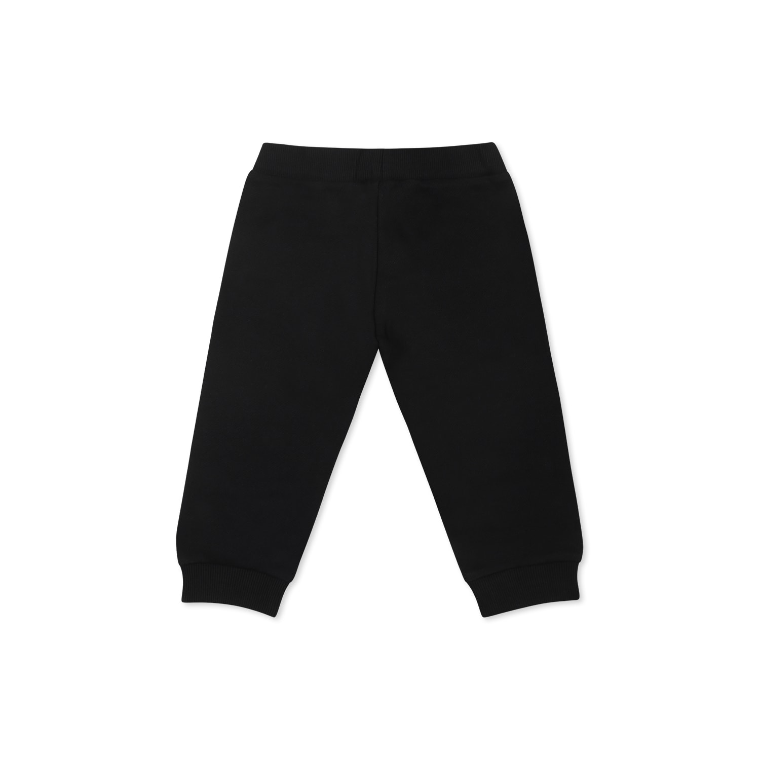 Balmain Black Trousers For Babykids With Logo In Black