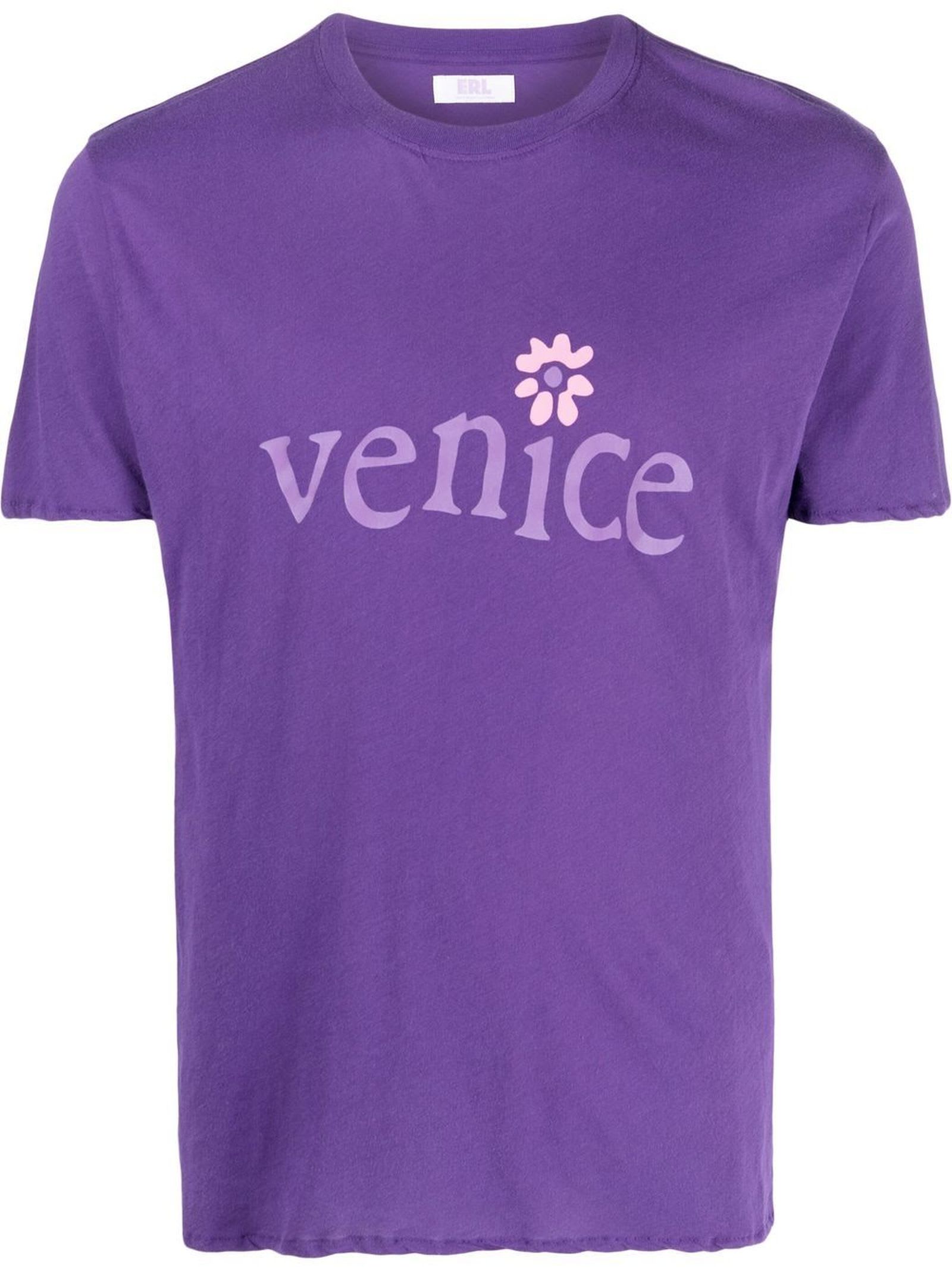 ERL Purple Cotton T-shirt