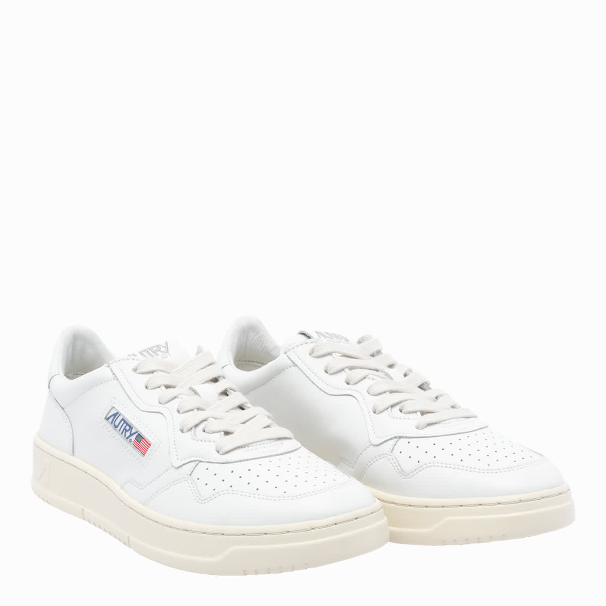 Autry White Leather Medalist Sneakers In White