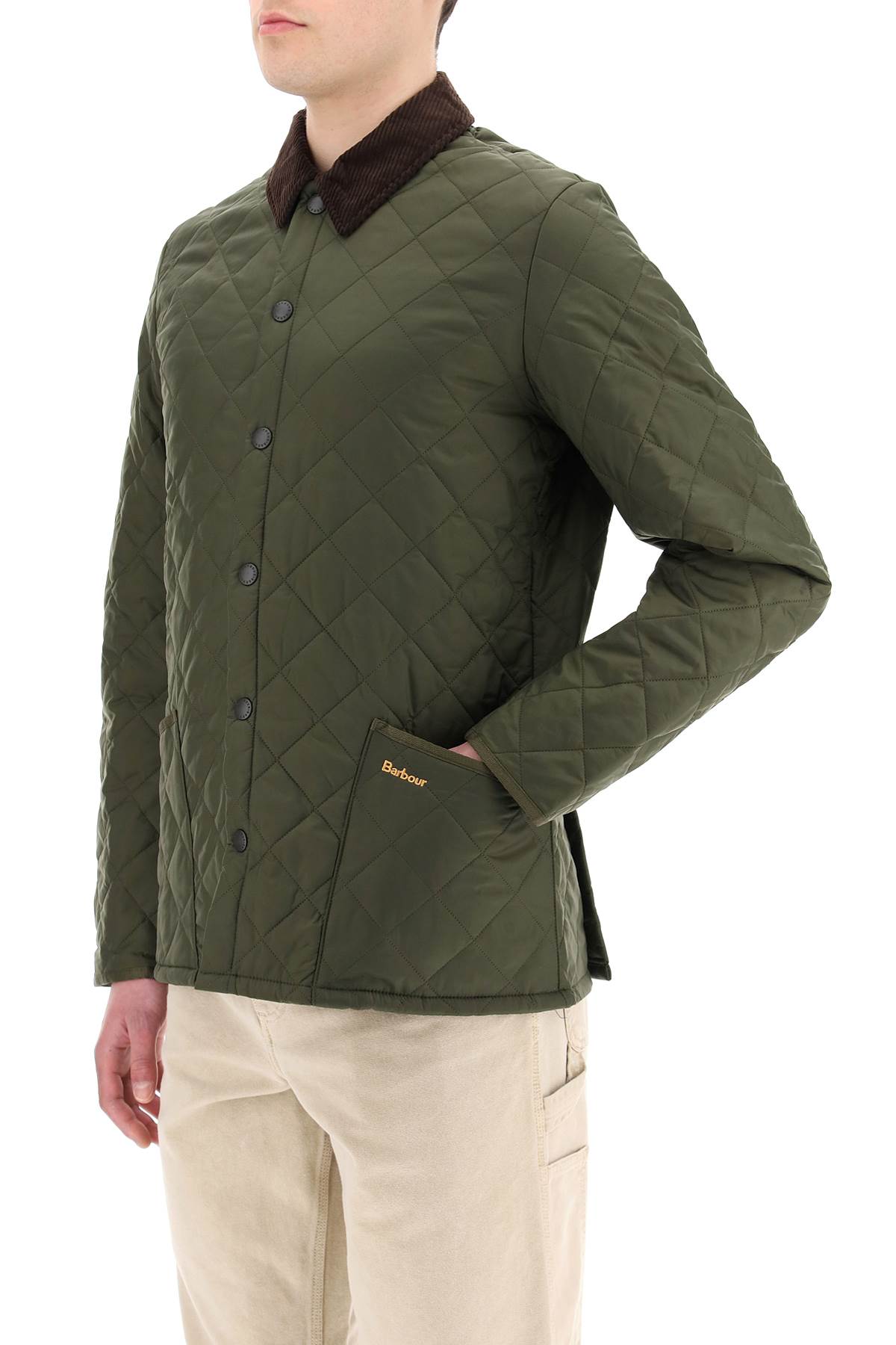 Barbour Heritage Liddesdale Padded Jacket In Green
