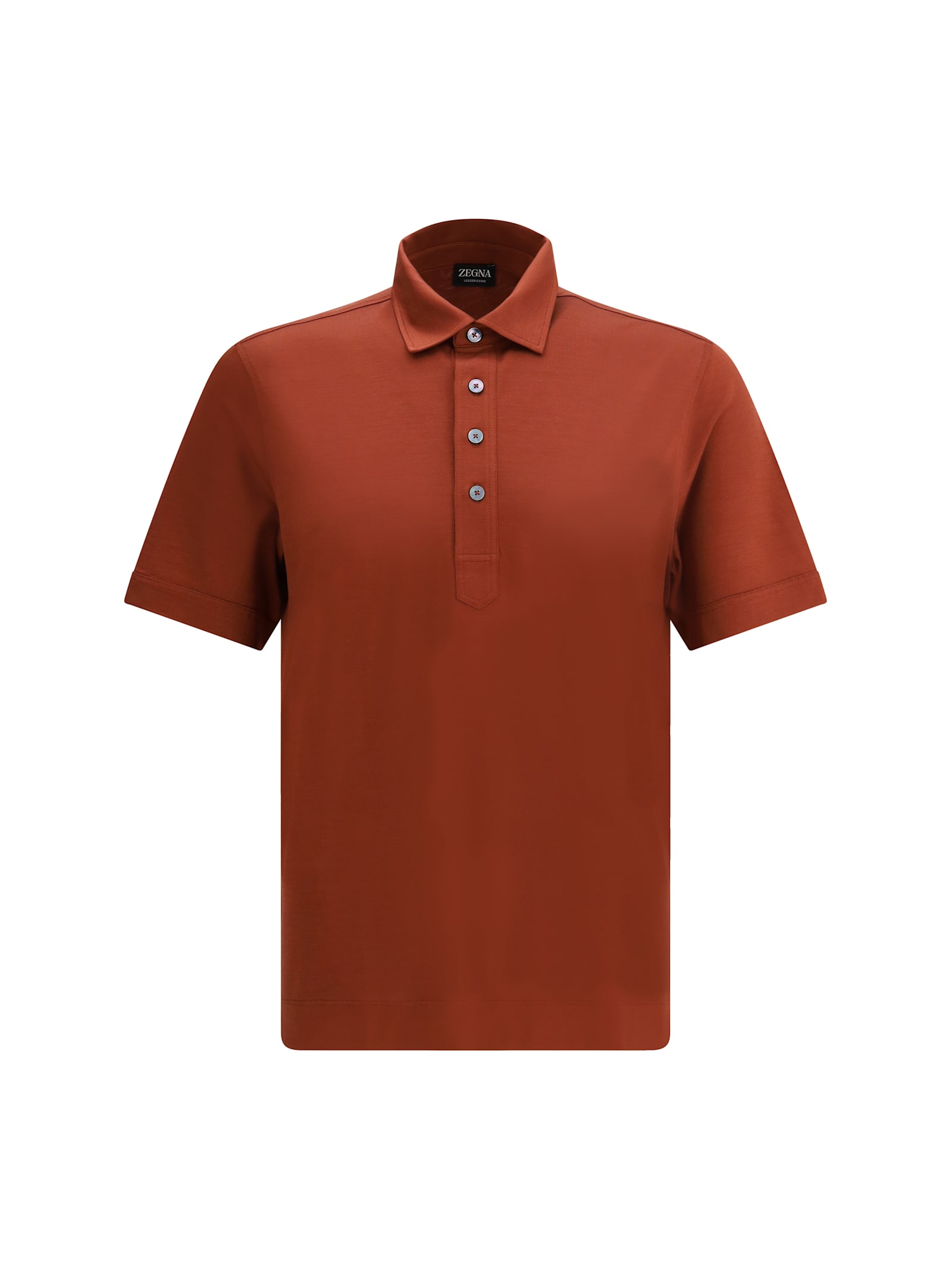 Shop Zegna Leggerissimo Polo Shirt In Brown