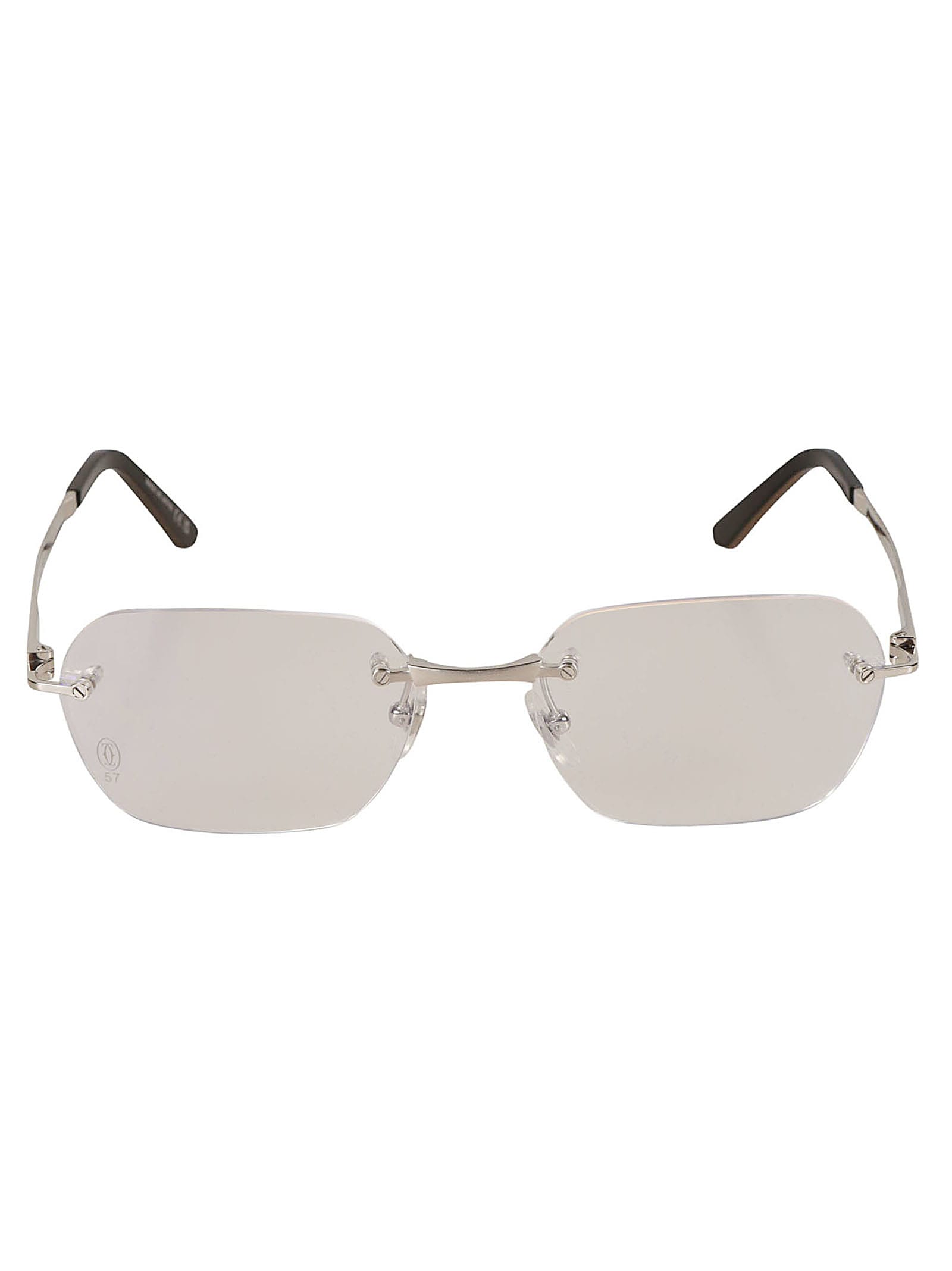 Cartier Clear Classic Frameless Sunglasses Sunglasses In Silver
