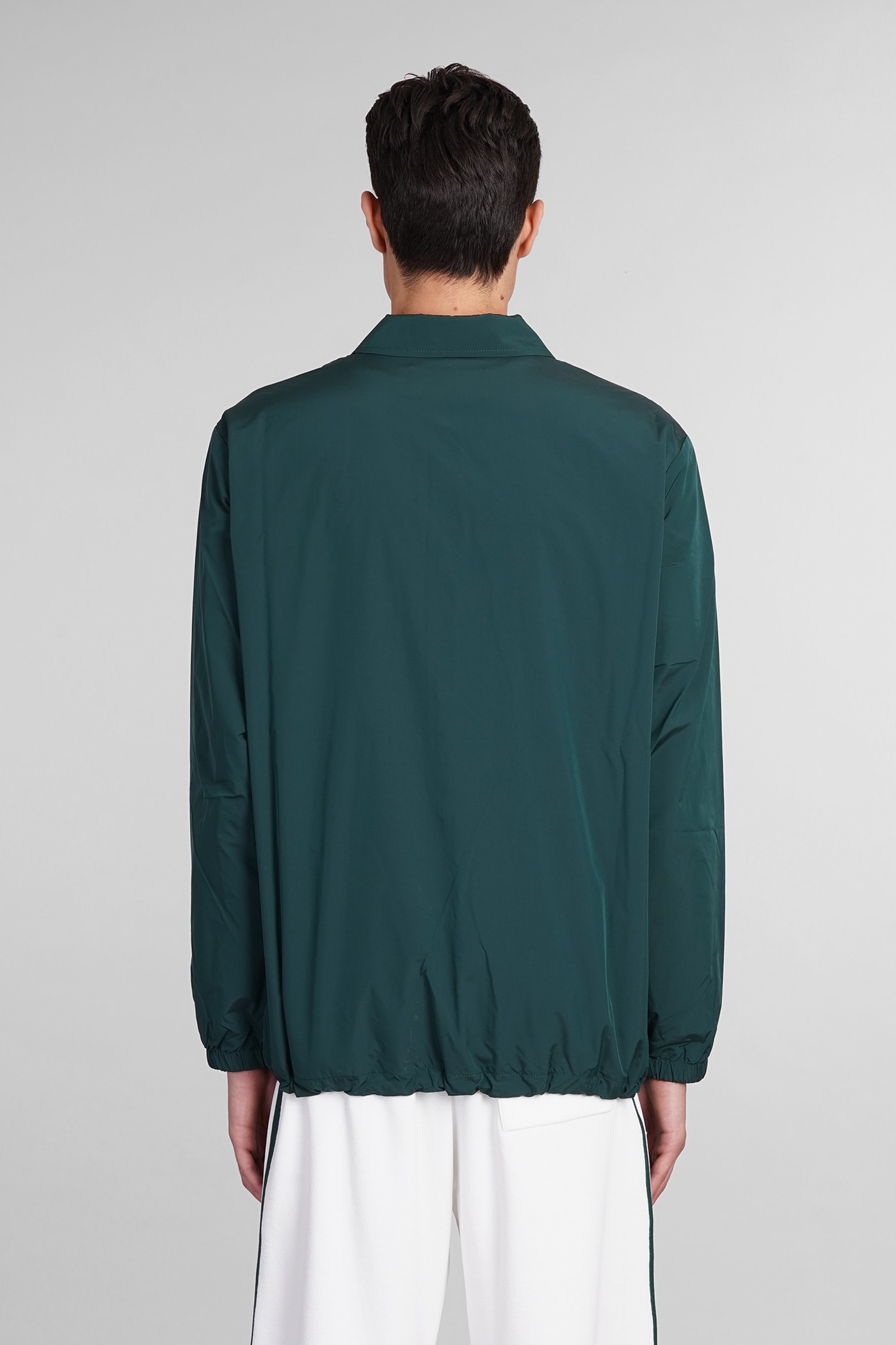 Shop Autry Casual Jacket In Green Polyamide
