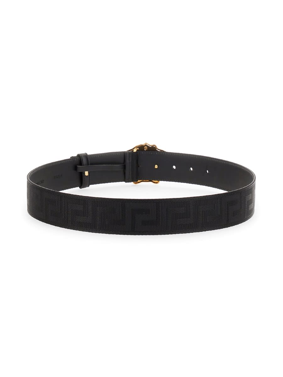 Shop Versace Belt With Jellyfish In Black