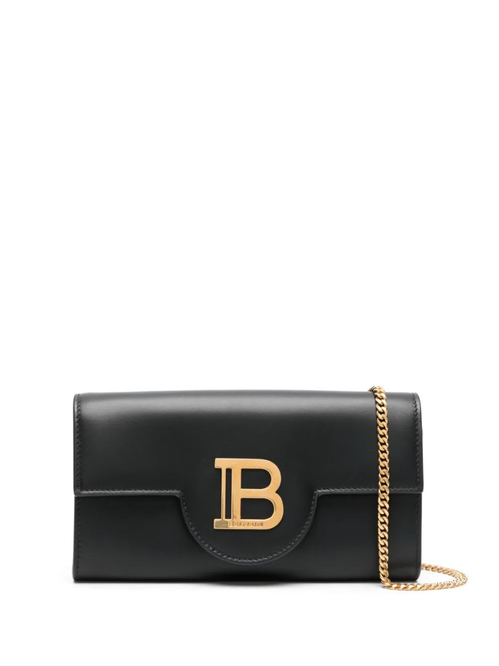 Shop Balmain Buzz Wallet On Chain In Pa Noir