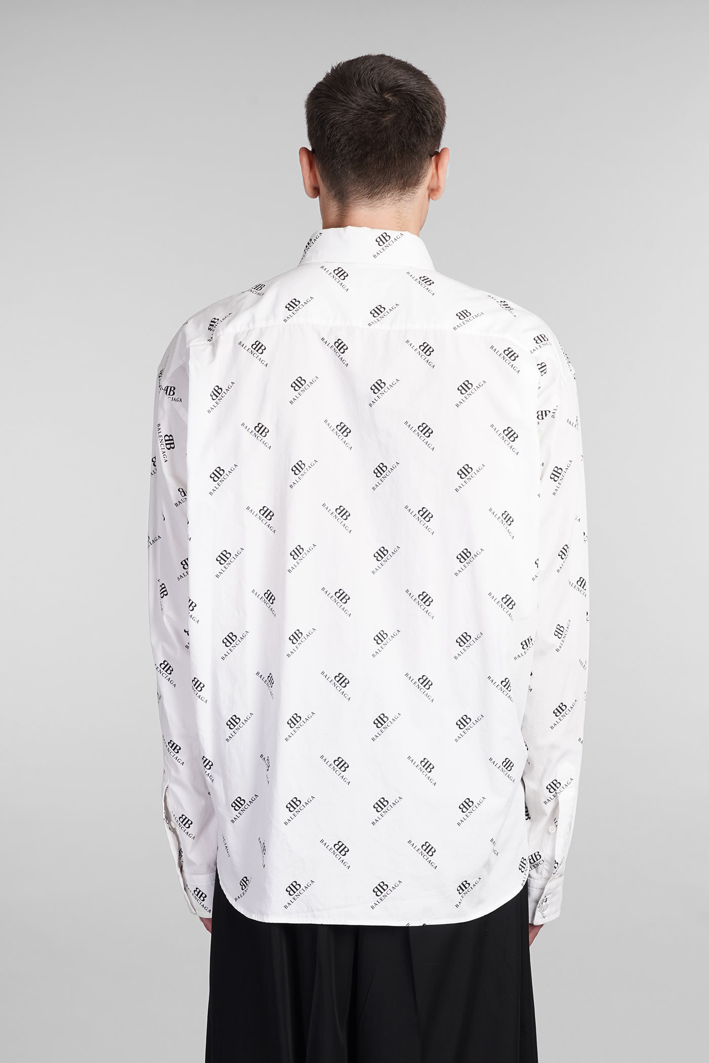 Shop Balenciaga Shirt In White Cotton