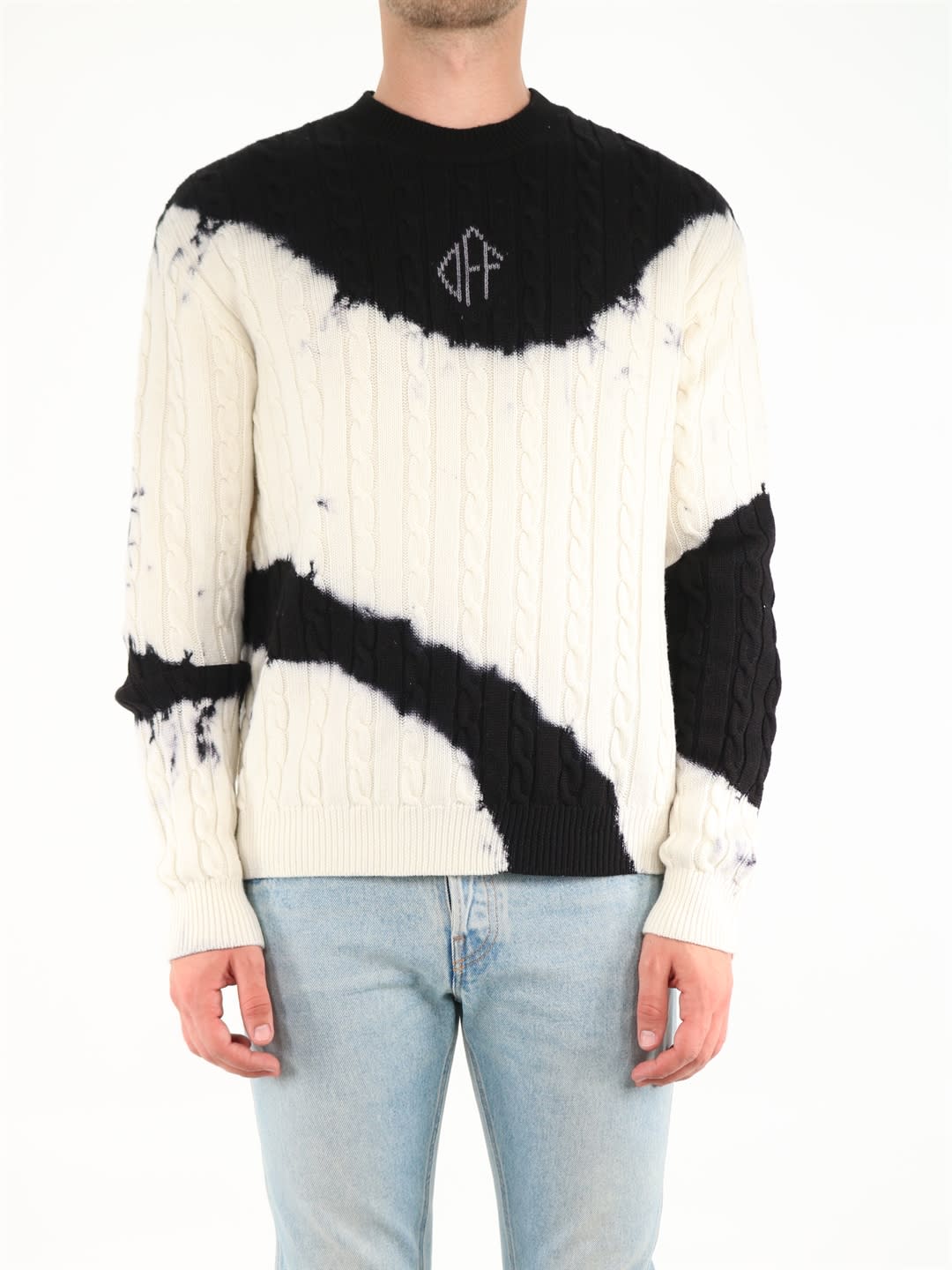 Off-White Crazy Sweater With Tie-dye Pattern
