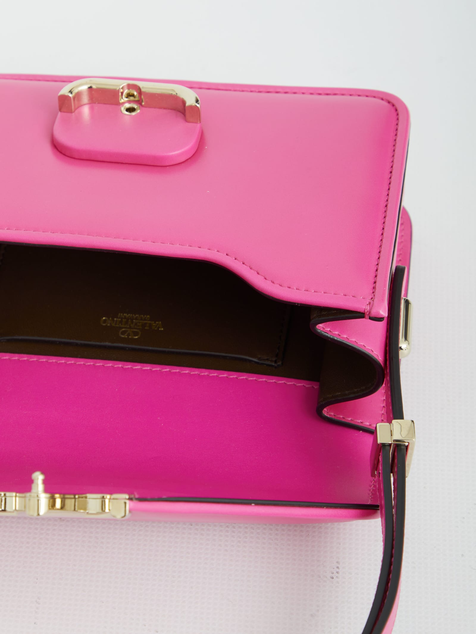 Shop Valentino Small Letter Bag In Fucsia