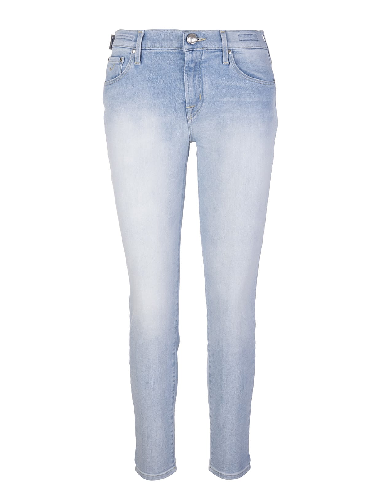 Jacob Cohen Light Blue Kimberly Crop Skinny Jeans With Delave effect