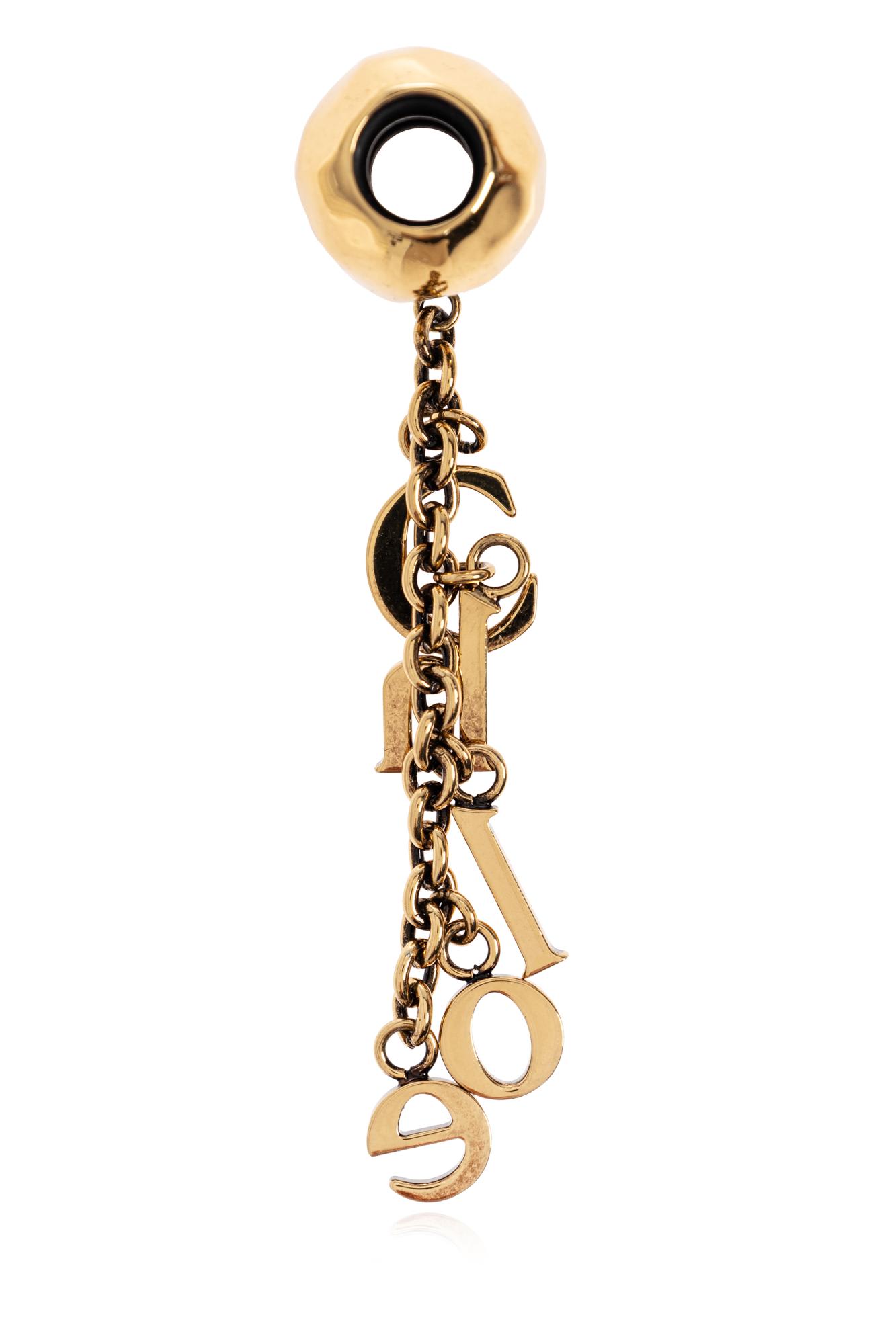Chloé Sphere Logo-letters Dice Bracelet Charm In Gold