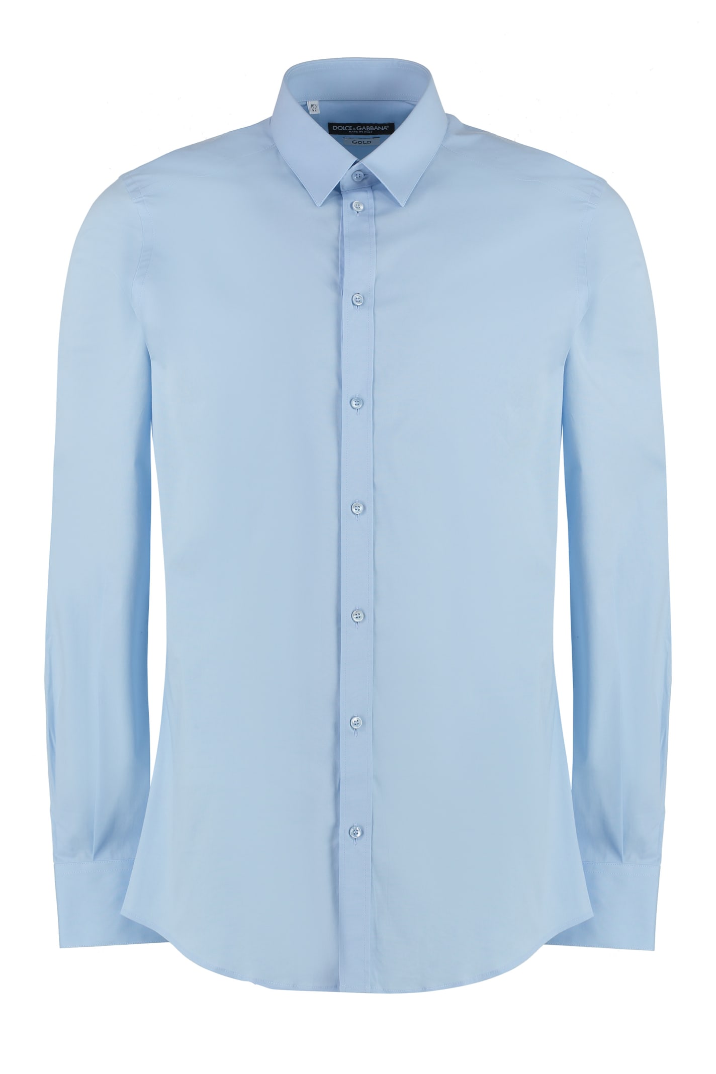 Dolce & Gabbana Cotton Shirt In Light Blue