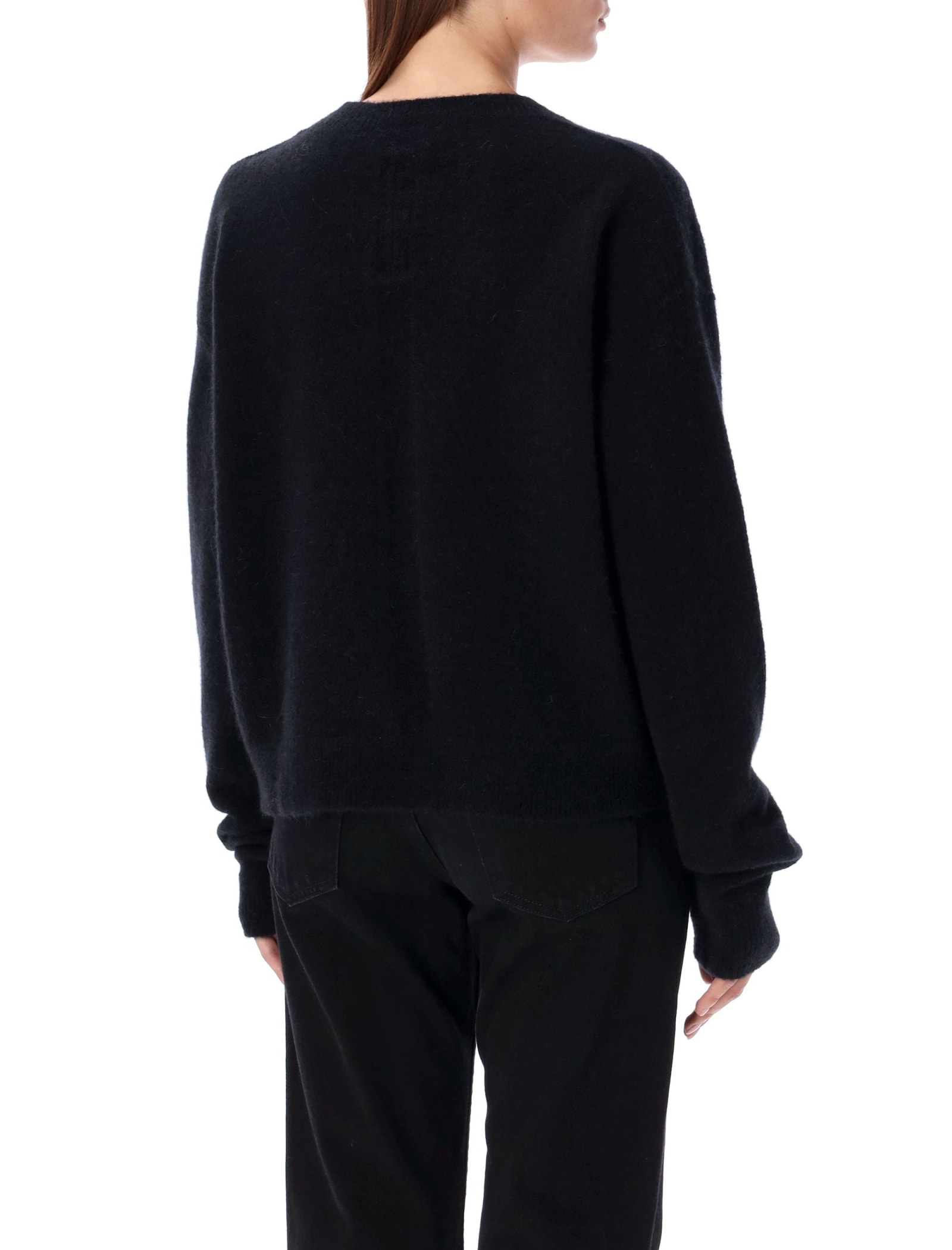 Shop Rick Owens Tommy V-neck Sweater In Black