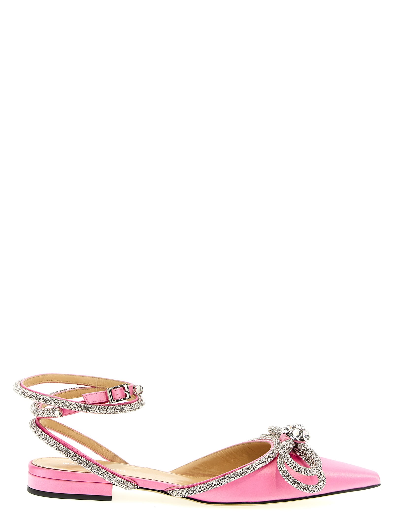 Mach &amp; Mach Double Bow Ballet Flats In Pink