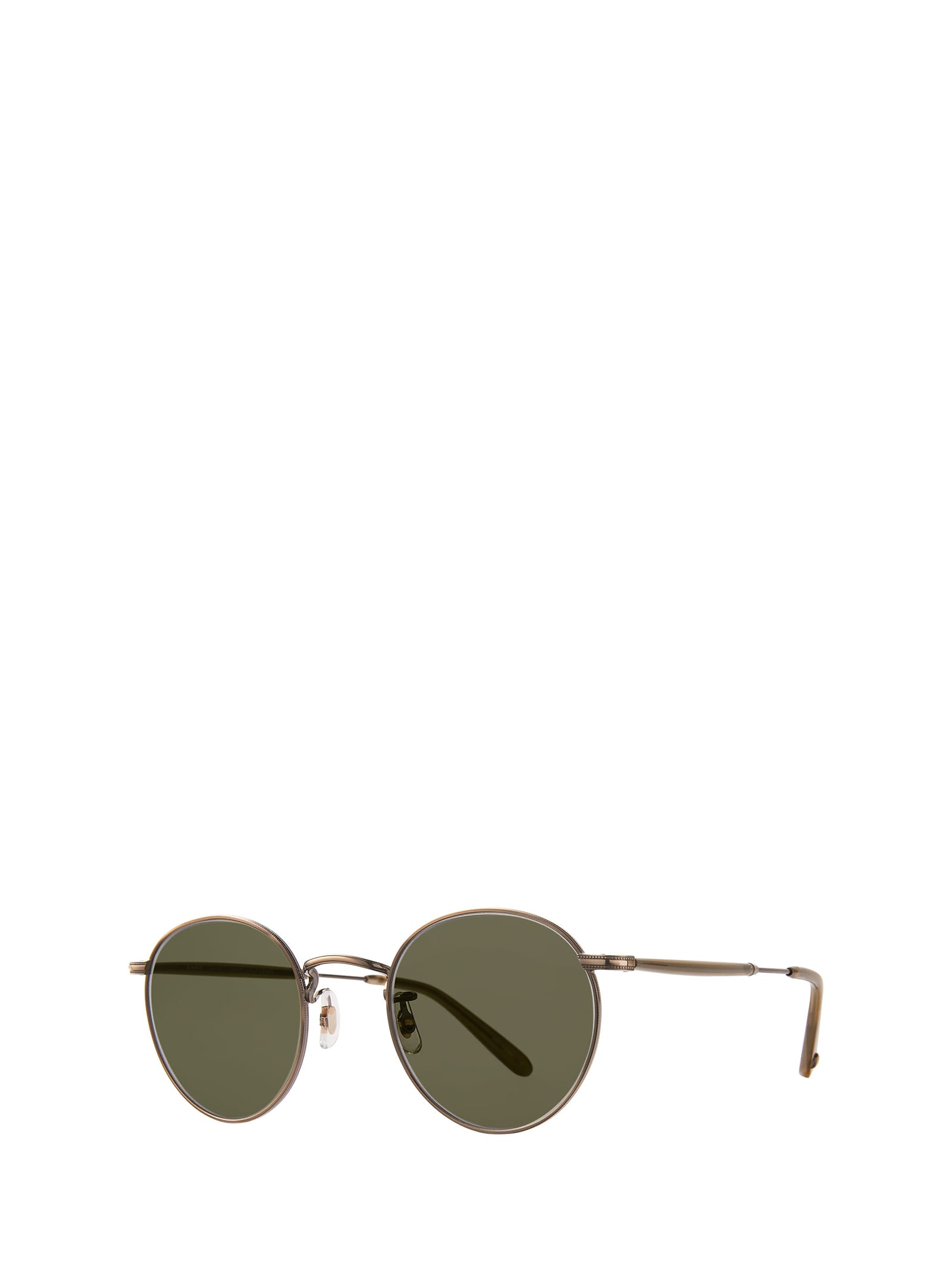Shop Garrett Leight Wilson M Sun Brushed Gold-olive Sunglasses