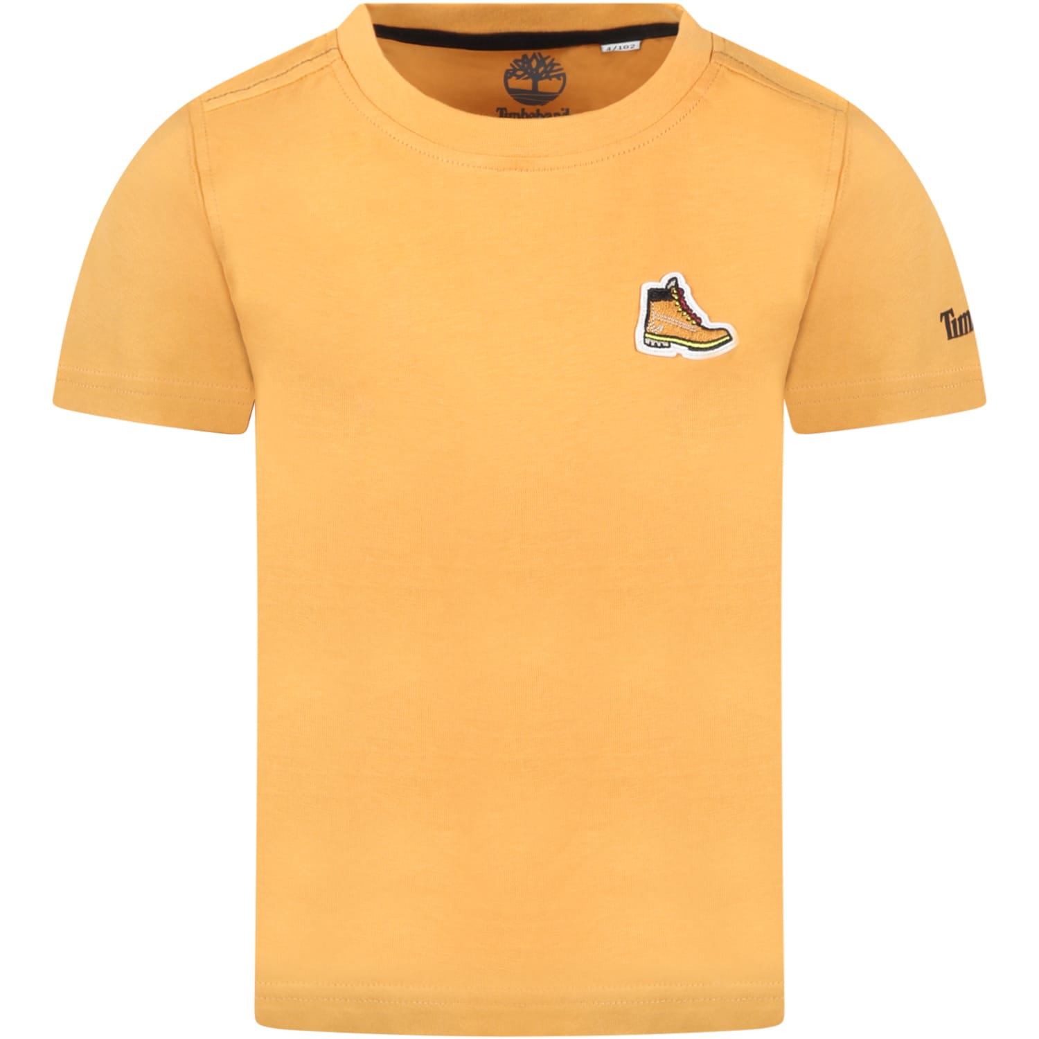 Timberland Yellow T-shirt For Boy With Iconic Shoe