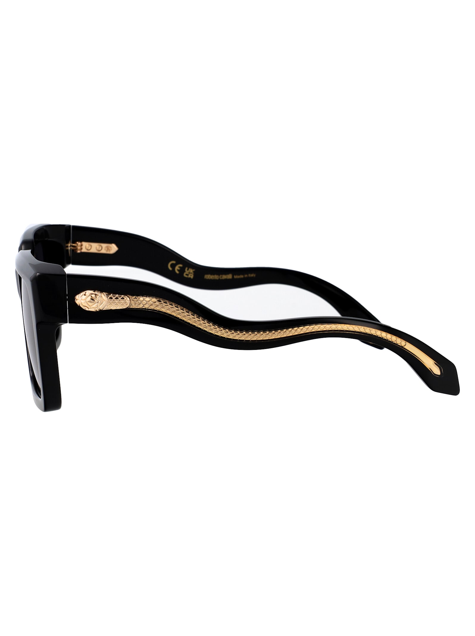 Roberto Cavalli Src055 Sunglasses In Nero Lucido