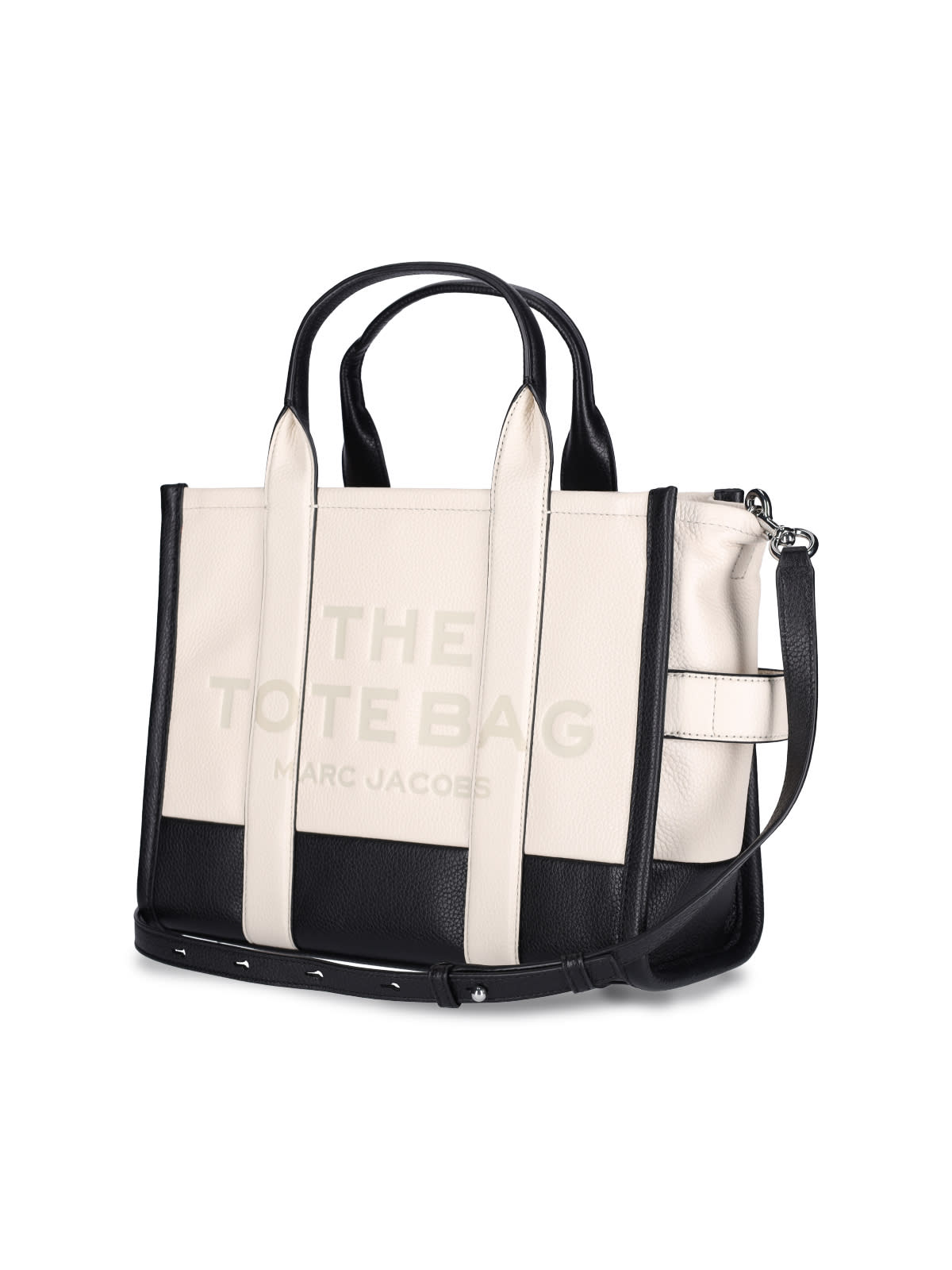 Shop Marc Jacobs The Colorblock Media Tote Bag In Crema