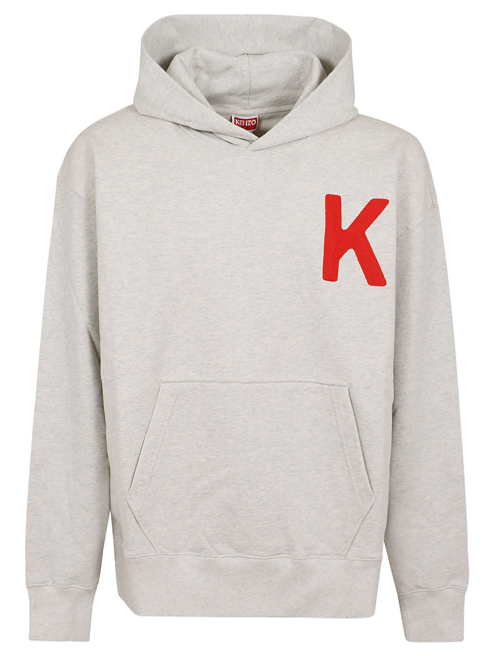 Shop Kenzo Lucky Tiger Oversize Hoodie In Pale Grey
