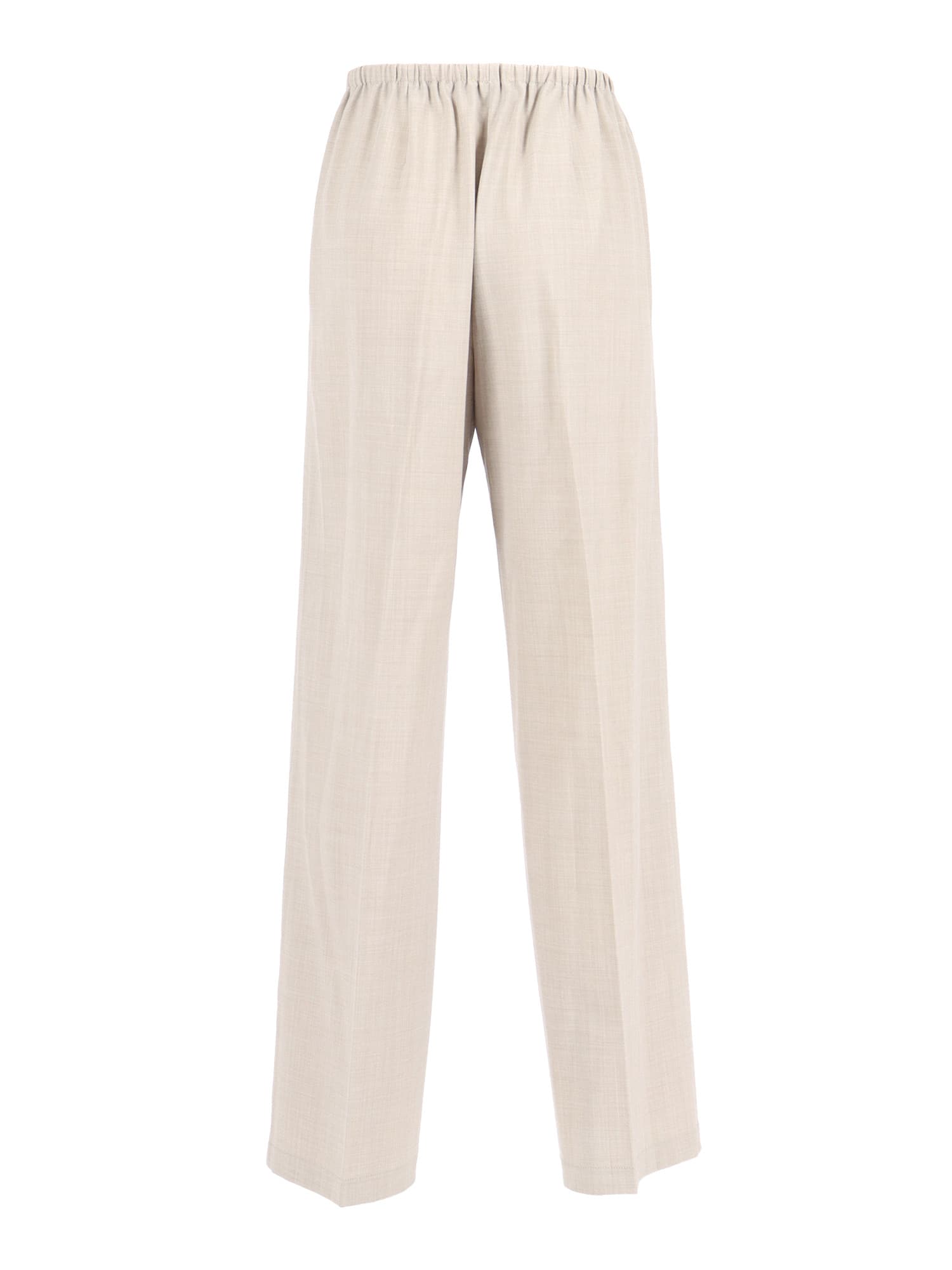 Forte Forte Wool-blend Canvas Drawstring Trousers In Neutral